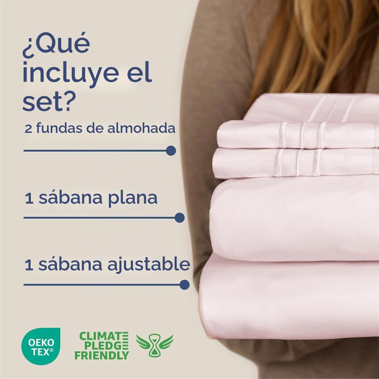 JUEGO DE SÁBANAS CAL KING 4 PIEZAS MICROFIBRA ROSA LAVANDA - 2