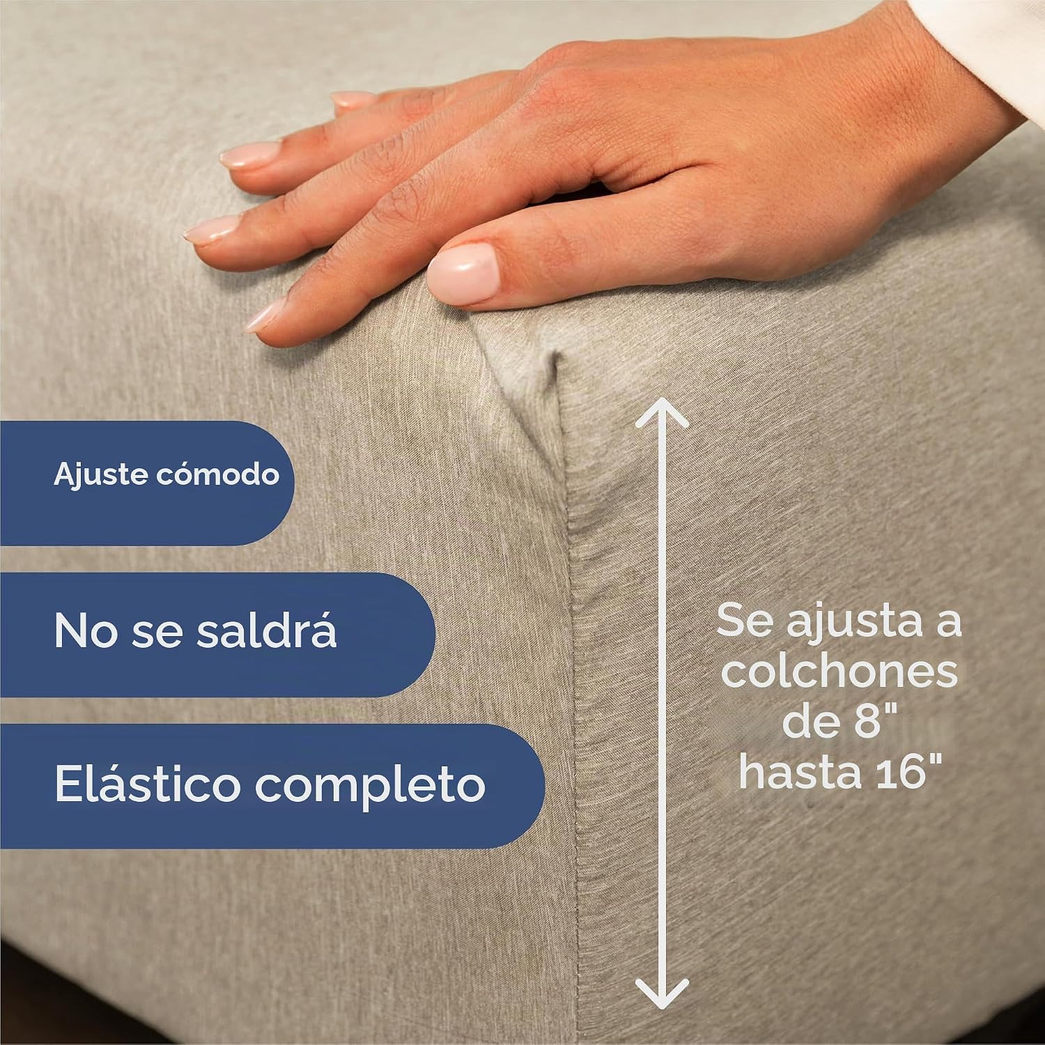 JUEGO DE SÁBANAS KING SIZE 4 PIEZAS CGK UNLIMITED MICROFIBRA BEIGE - 3