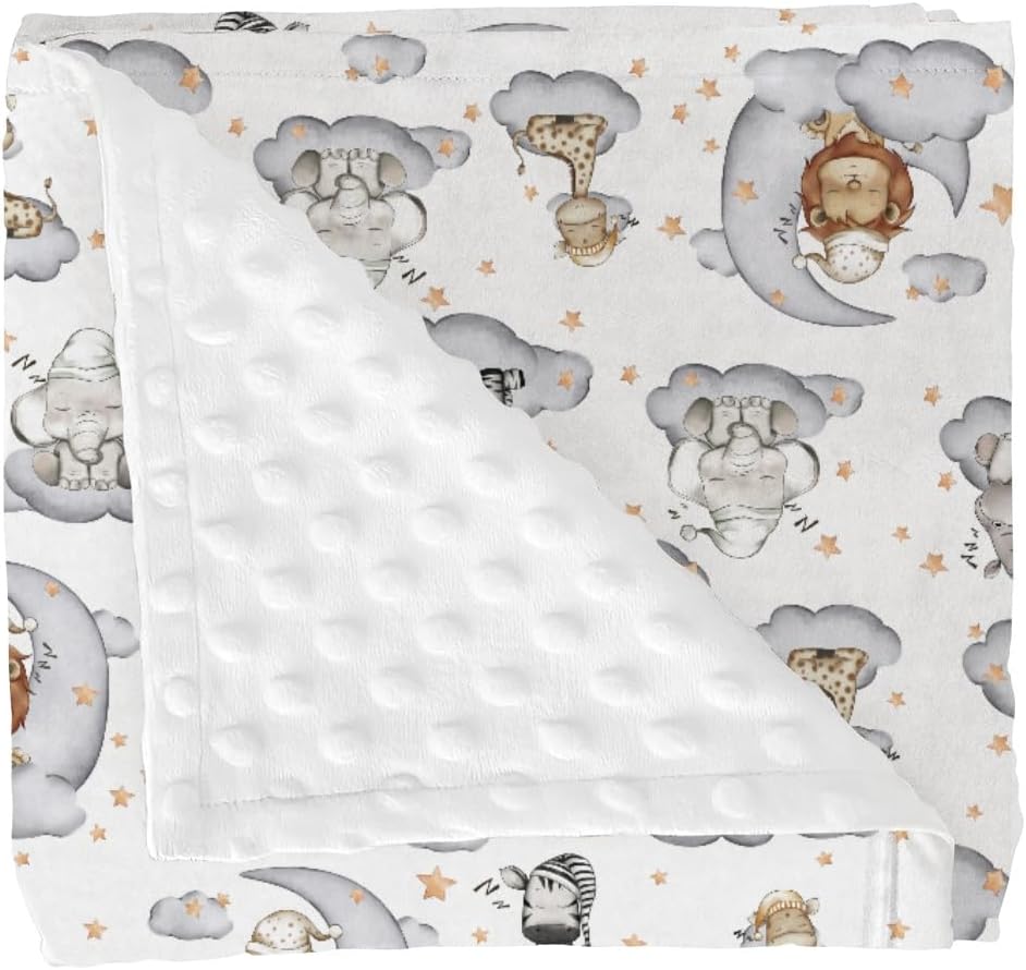 MANTA PARA BEBÉ ZOUBQCHY SLEEPY SAFARI 30X40 PULGADAS DOBLE CAPA - 1