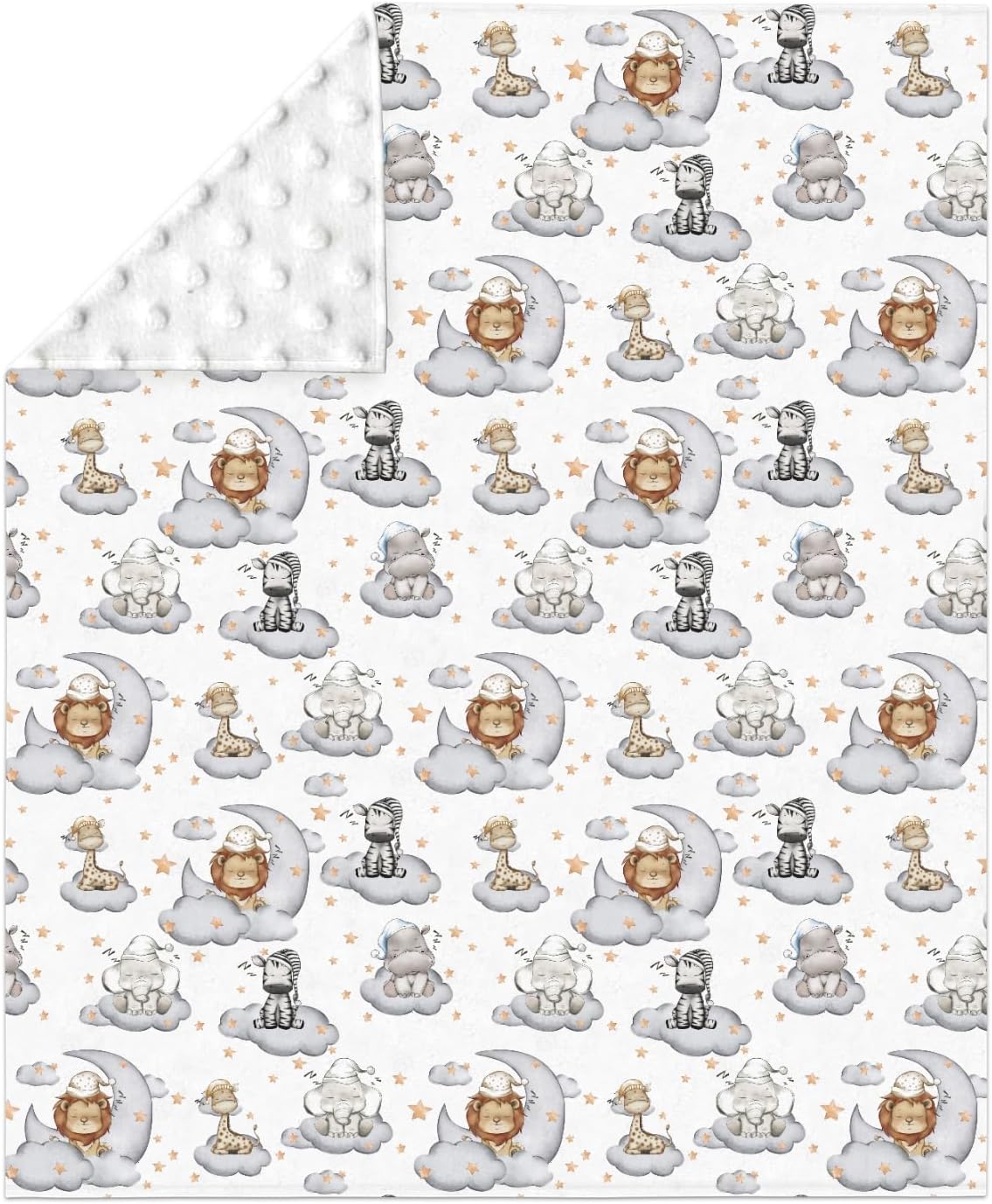 MANTA PARA BEBÉ ZOUBQCHY SLEEPY SAFARI 30X40 PULGADAS DOBLE CAPA - 2