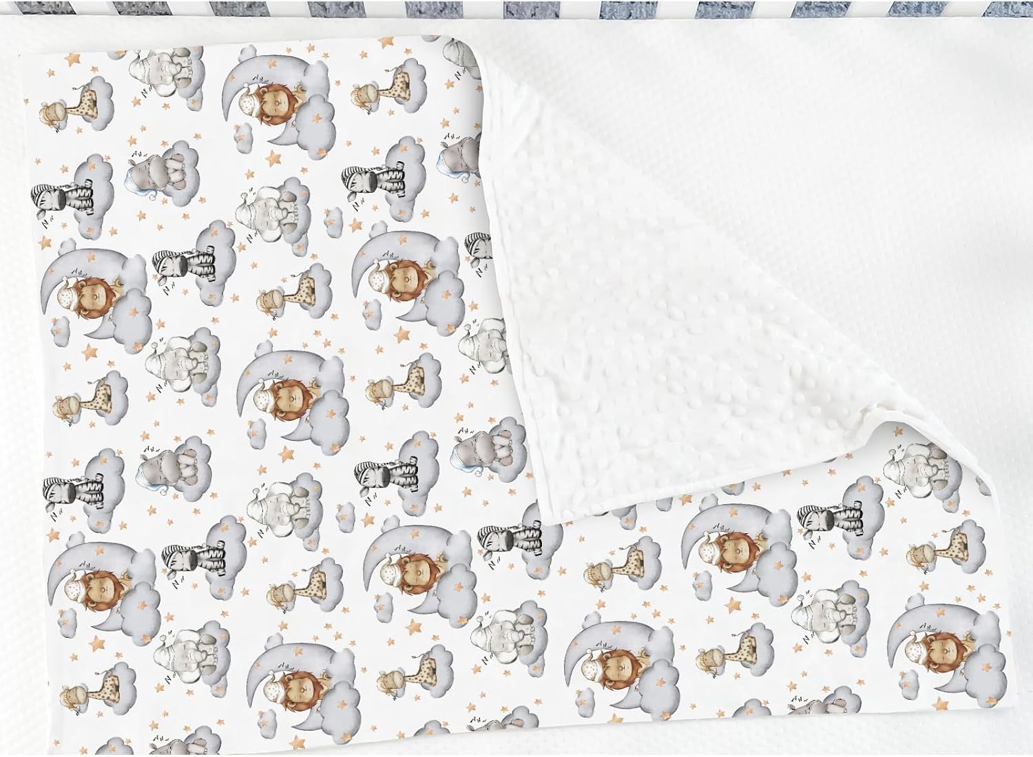 MANTA PARA BEBÉ ZOUBQCHY SLEEPY SAFARI 30X40 PULGADAS DOBLE CAPA - 3