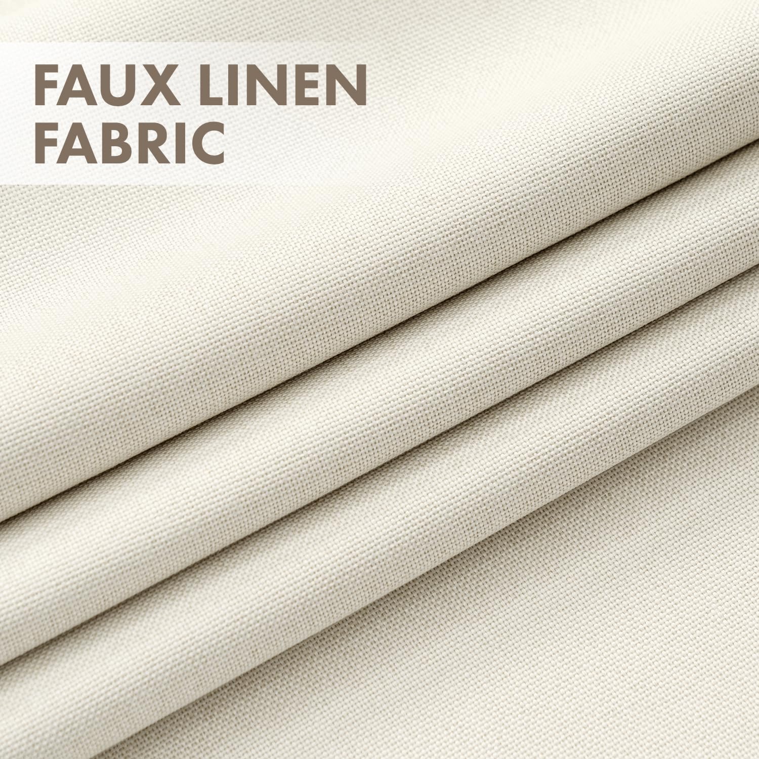 CORTINA DE TELA MIULEE 100% BLACKOUT LINO 40 X 96 PULGADAS BEIGE - 3