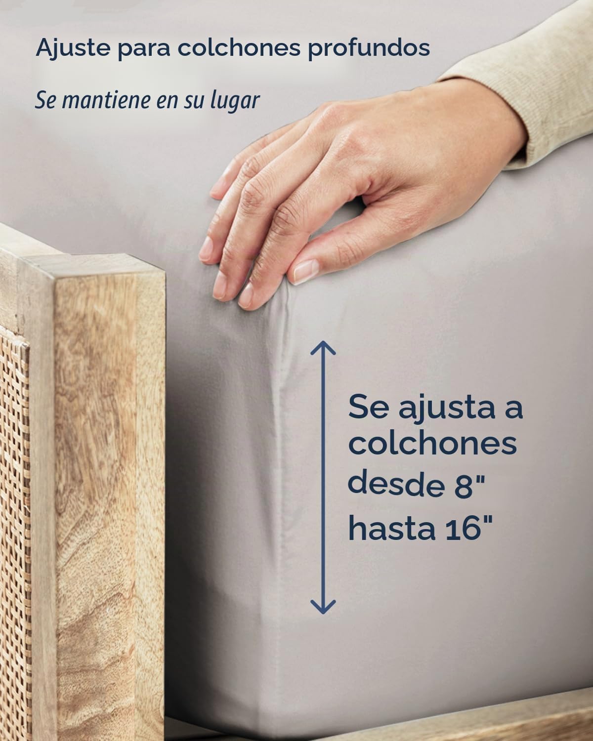JUEGO DE SÁBANAS FULL XL 4 PIEZAS CGK UNLIMITED GRIS CLARO - 4