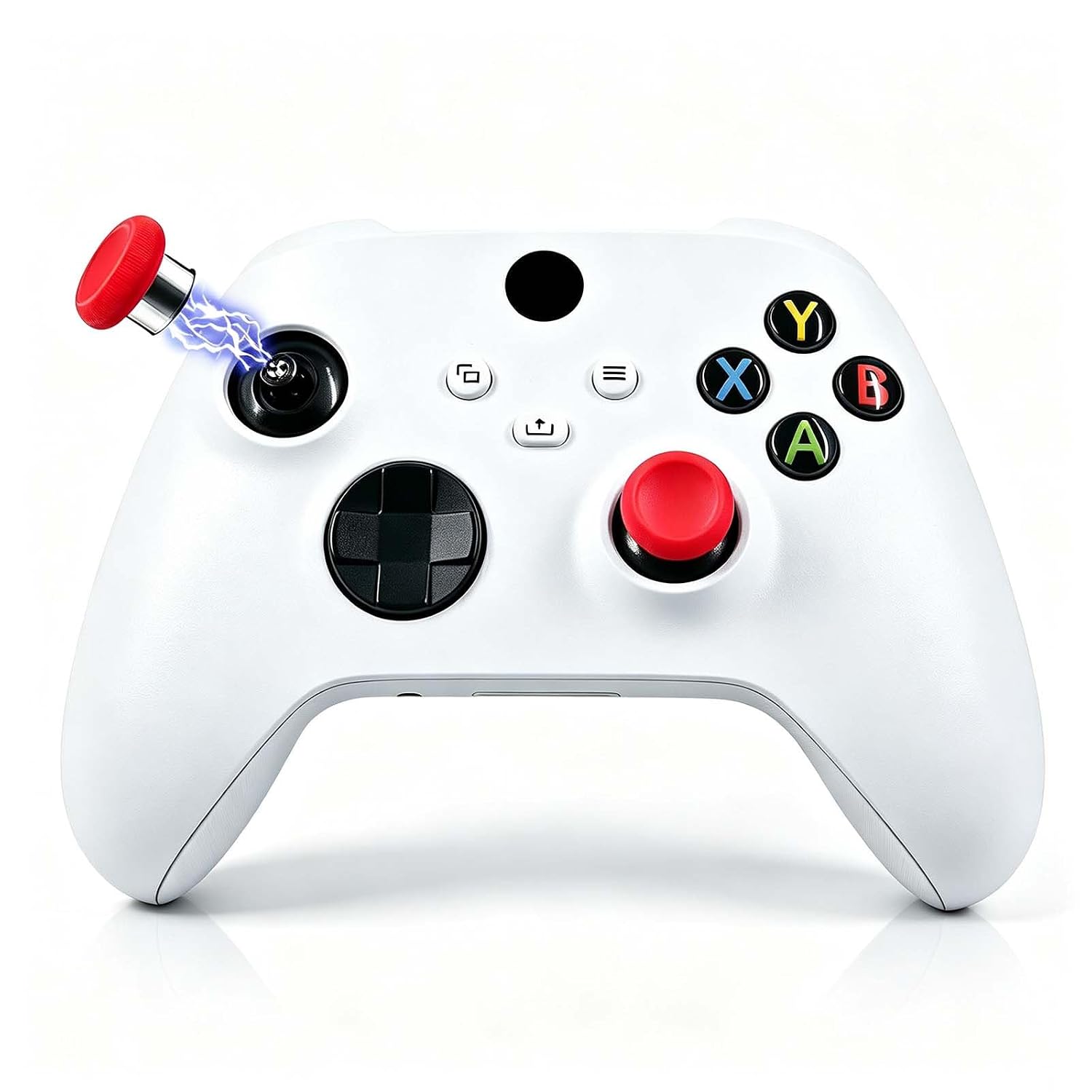 MANDO KANKANGOU MODEL 1914 SERIES S BLANCO CON JOYSTICKS MAGNÉTICOS ROJO - 1