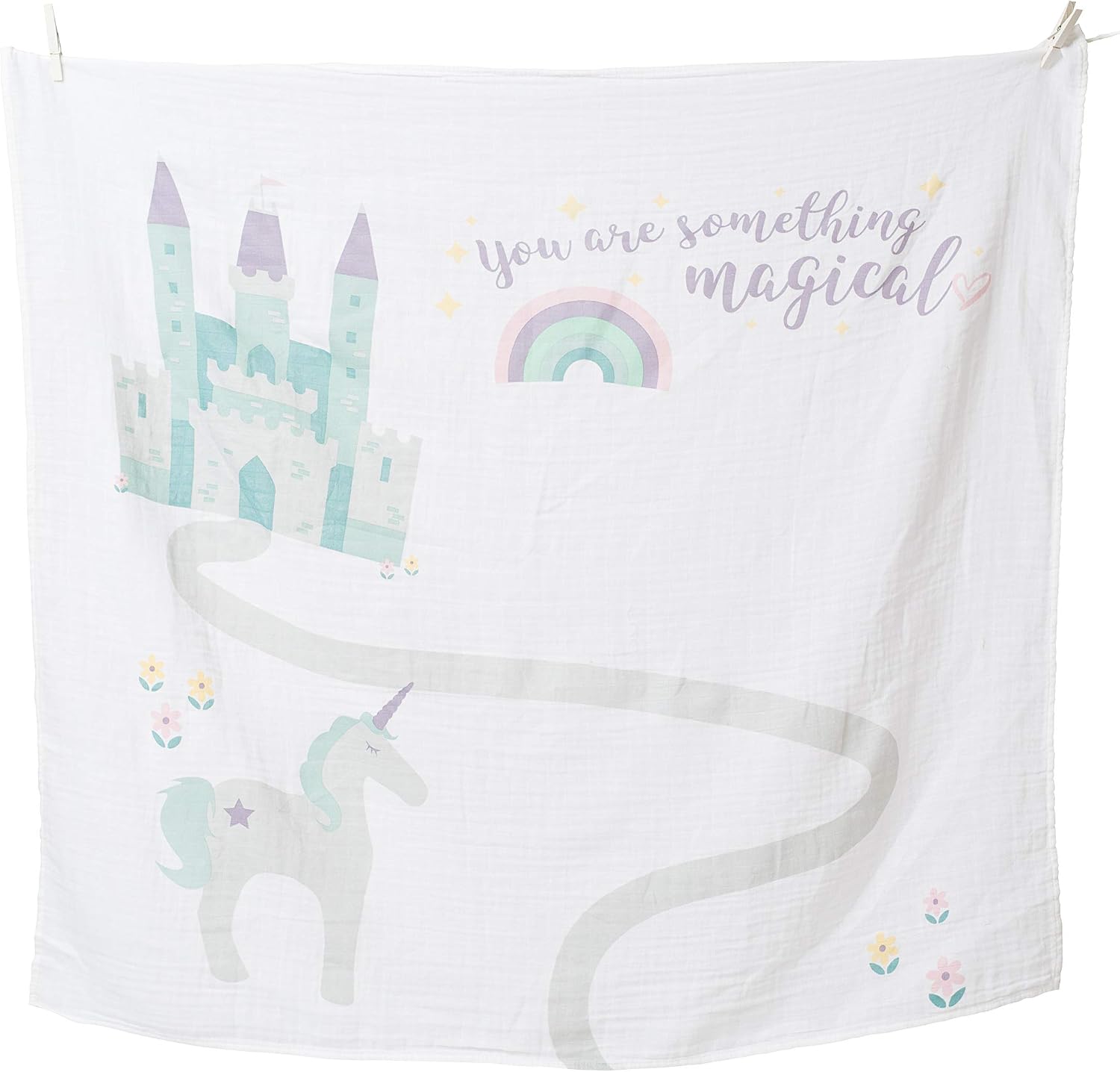 MANTA DE ALGODÓN LULUJO BABY'S FIRST YEAR MILESTONE BLANKET 40X40 PULGADAS SOMETHING MAGICAL - 3