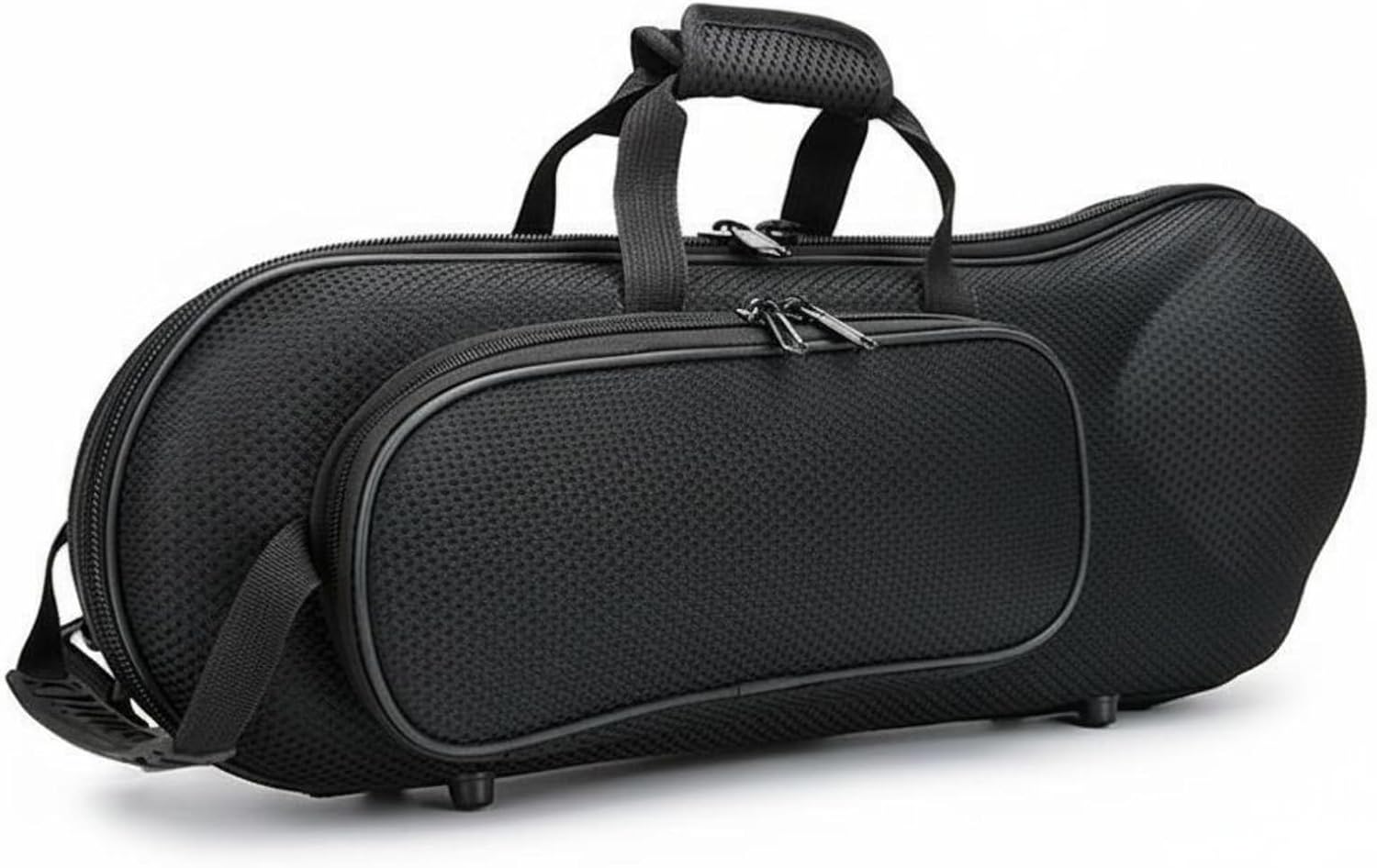 ESTUCHE PARA TROMPETA YIJU CON CORREA DE HOMBRO Y BOLSILLO EXTERIOR NEGRO - 1