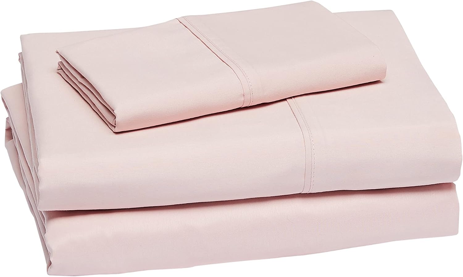 JUEGO DE SÁBANAS AMAZON BASICS MICROFIBRA TWIN ROSADO - 2
