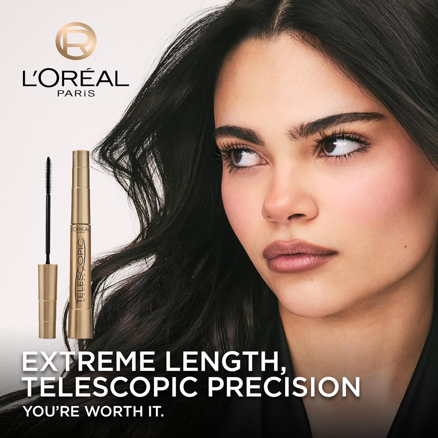MÁSCARA DE PESTAÑAS L'OREAL PARIS TELESCOPIC LENGTHENING NEGRO CARBÓN - 2
