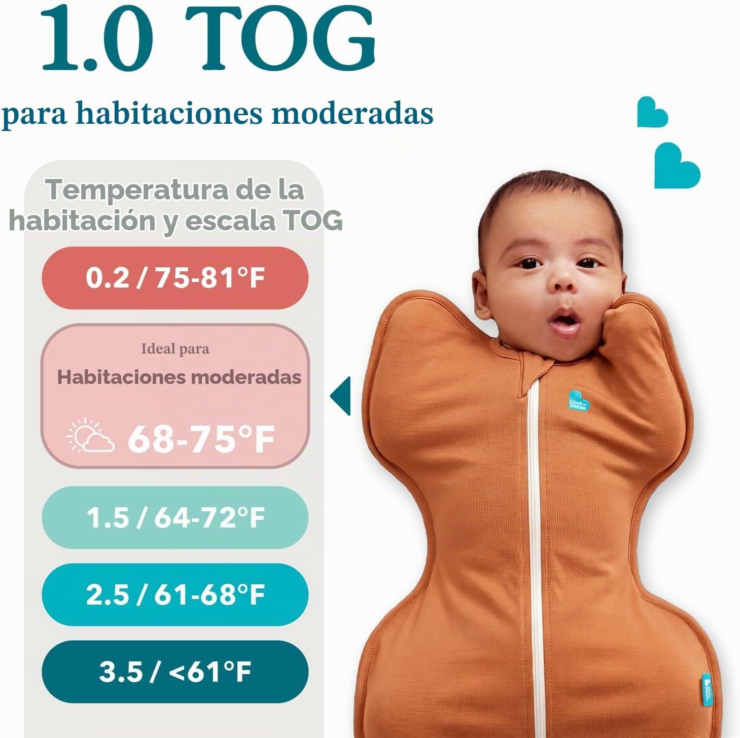 MANTA DE ENVOLVIMIENTO LOVE TO DREAM SWADDLE UP TALLA S 8-13 LBS COLOR ACEITUNA - 4