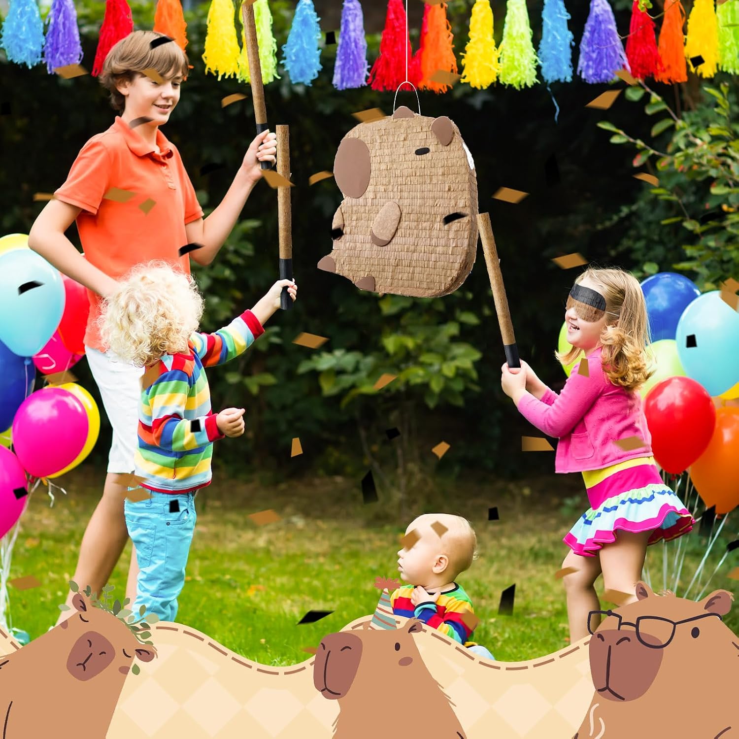 PIÑATA CAPIBARA SEENELLING MARRÓN PARA FIESTA - 2