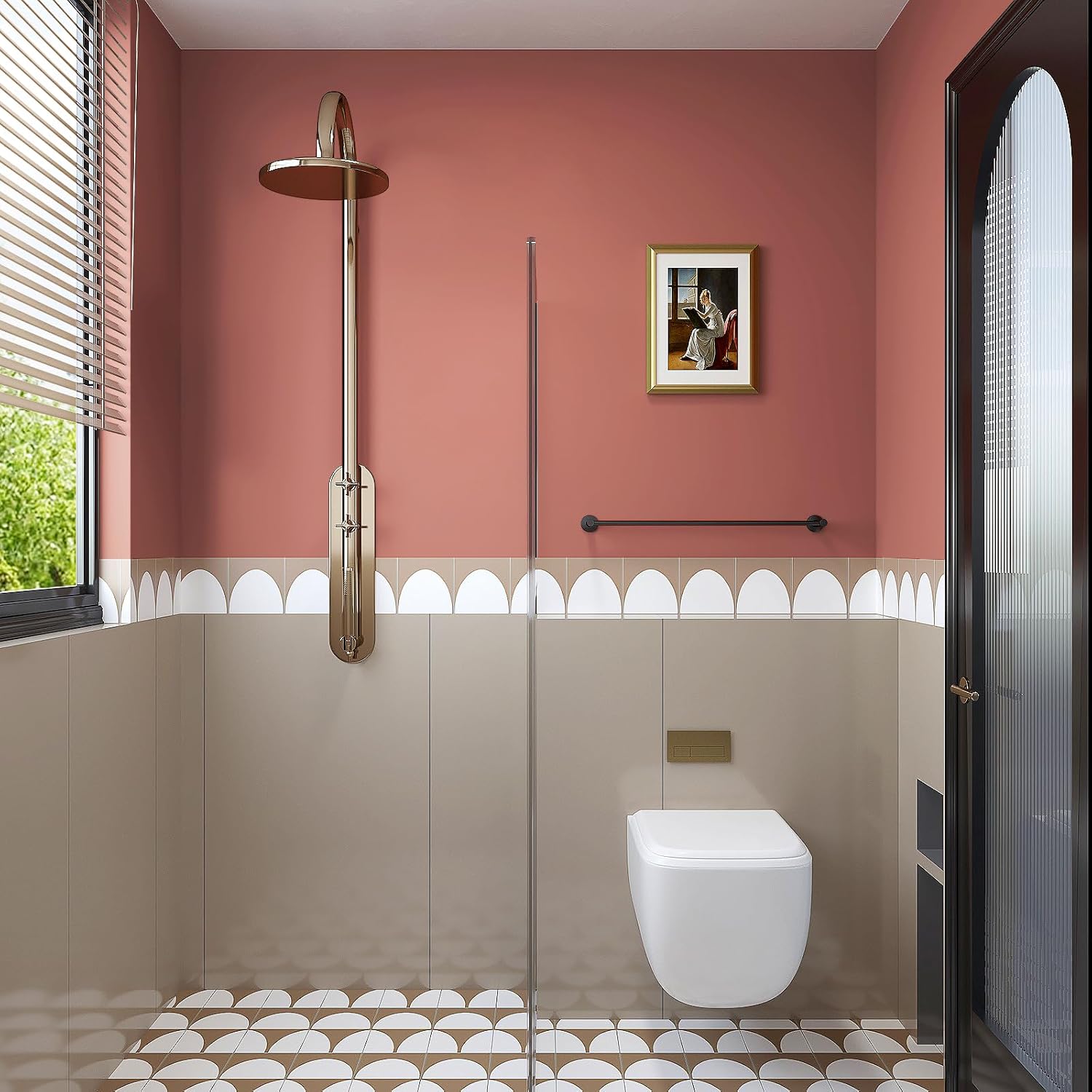PAPEL MURAL AUTOADHESIVO VARYPAPER 15.7' X 315' ROSA CORAL WATERPROOF REMOVIBLE - 4