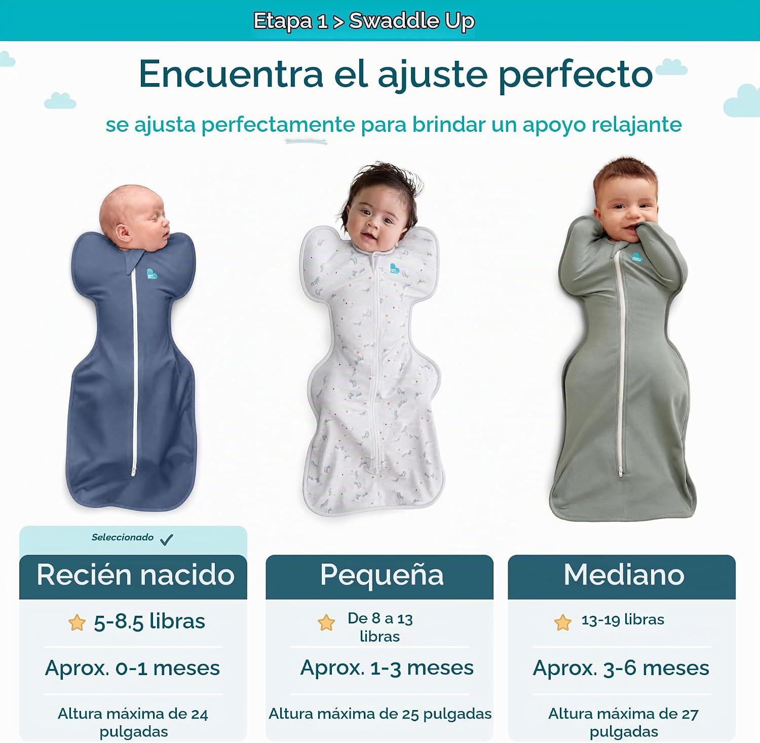 SACO DE DORMIR SWADDLE UP LOVE TO DREAM 1.0 TOG PARA BEBÉ 5-8.5 LBS DREAMER - 3