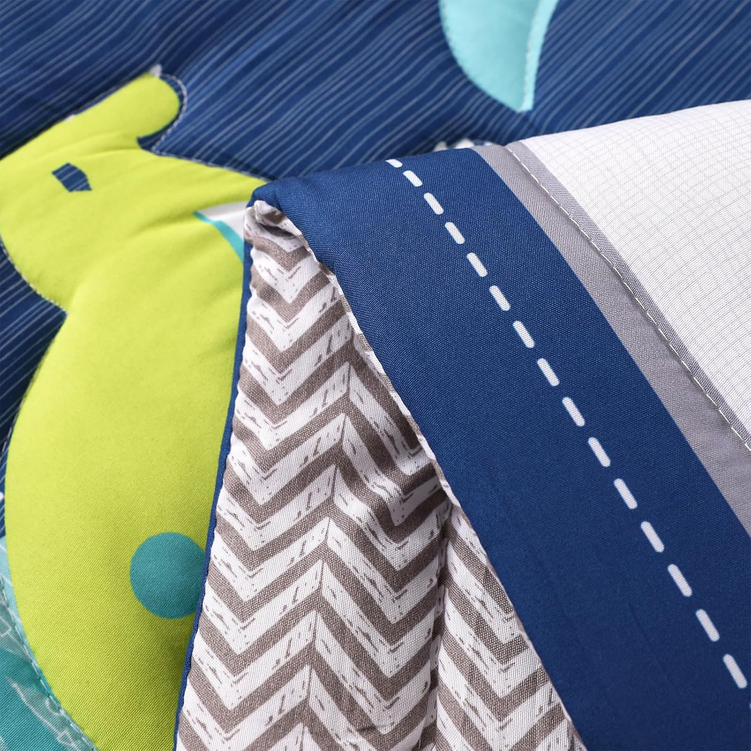 SET DE CAMA PARA CUNA MINI WOWELIFE DISEÑO DINOSAURIOS AZUL 3 PIEZAS - 5