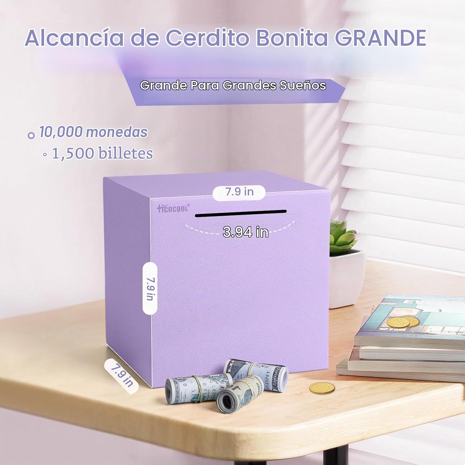 ALCANCÍA HICOCOOL ACERO INOXIDABLE PÚRPURA 7.9 PULGADAS - 2