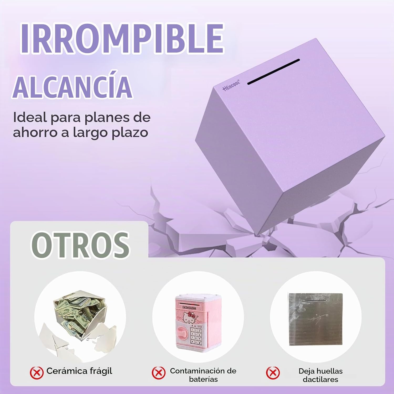 ALCANCÍA HICOCOOL ACERO INOXIDABLE PÚRPURA 7.9 PULGADAS - 4
