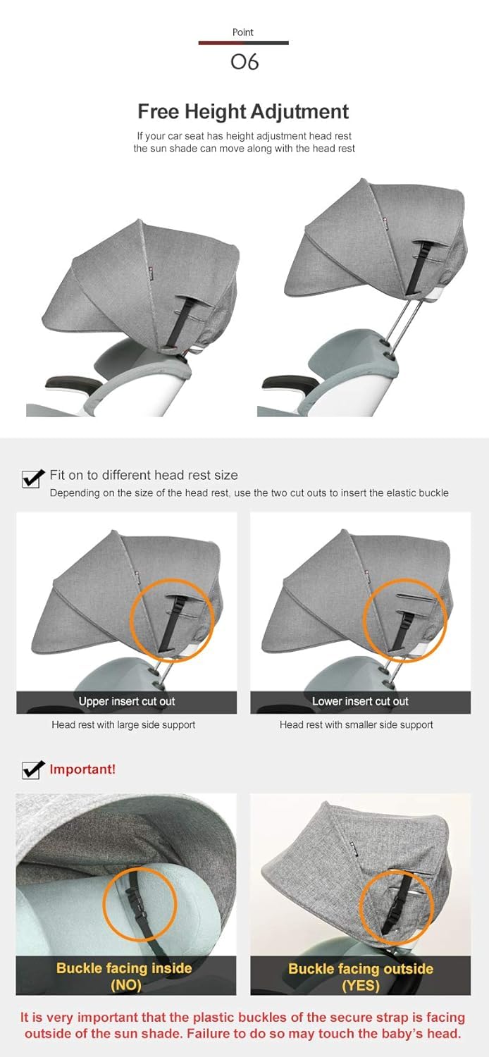 TOLDO EXTENSOR DE SOMBRILLA MANITO PARA ASIENTO DE AUTO BEIGE - 5