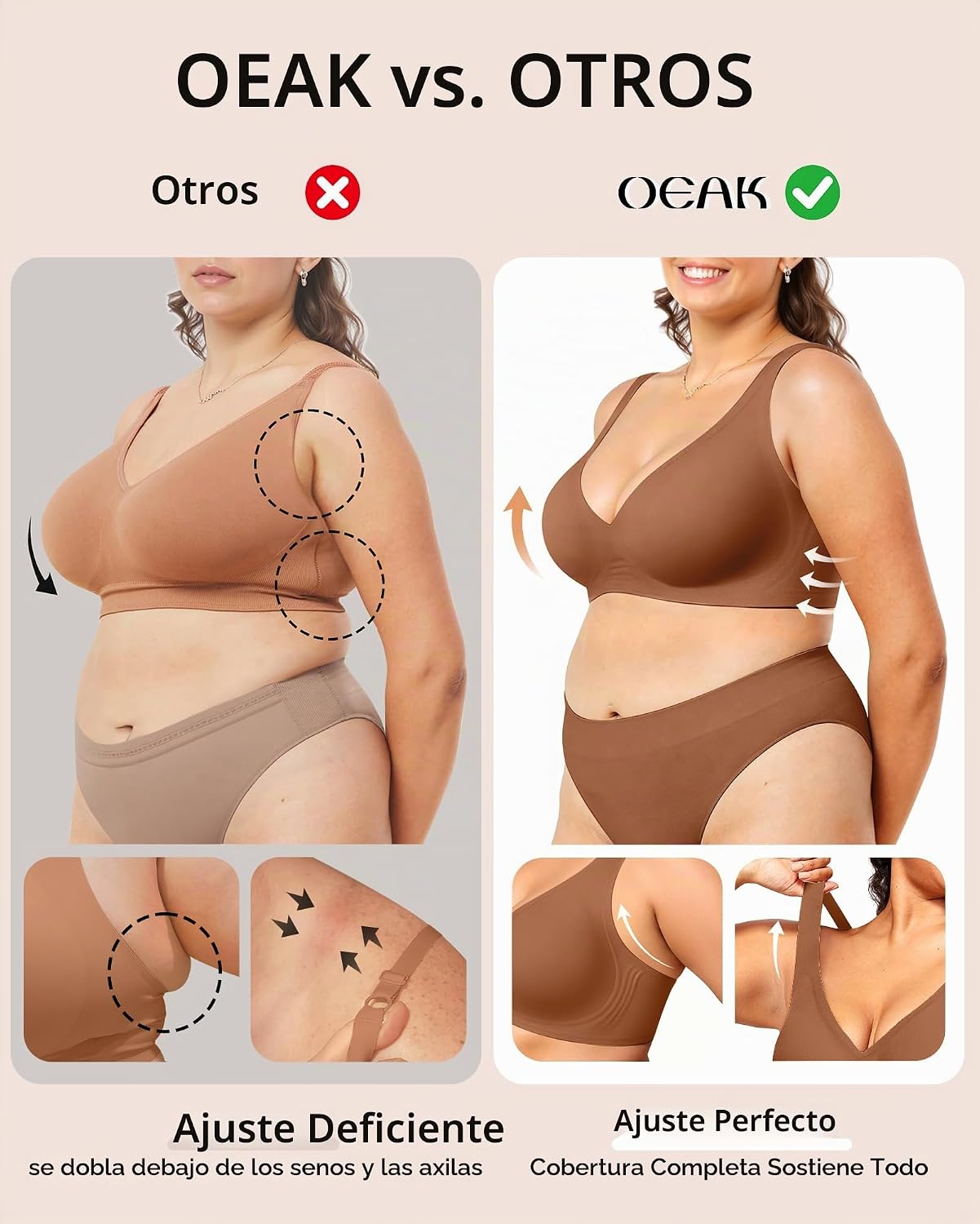 SOSTÉN OEAK JELLY WIRELESS ESCOTE PROFUNDO TALLA L - 4