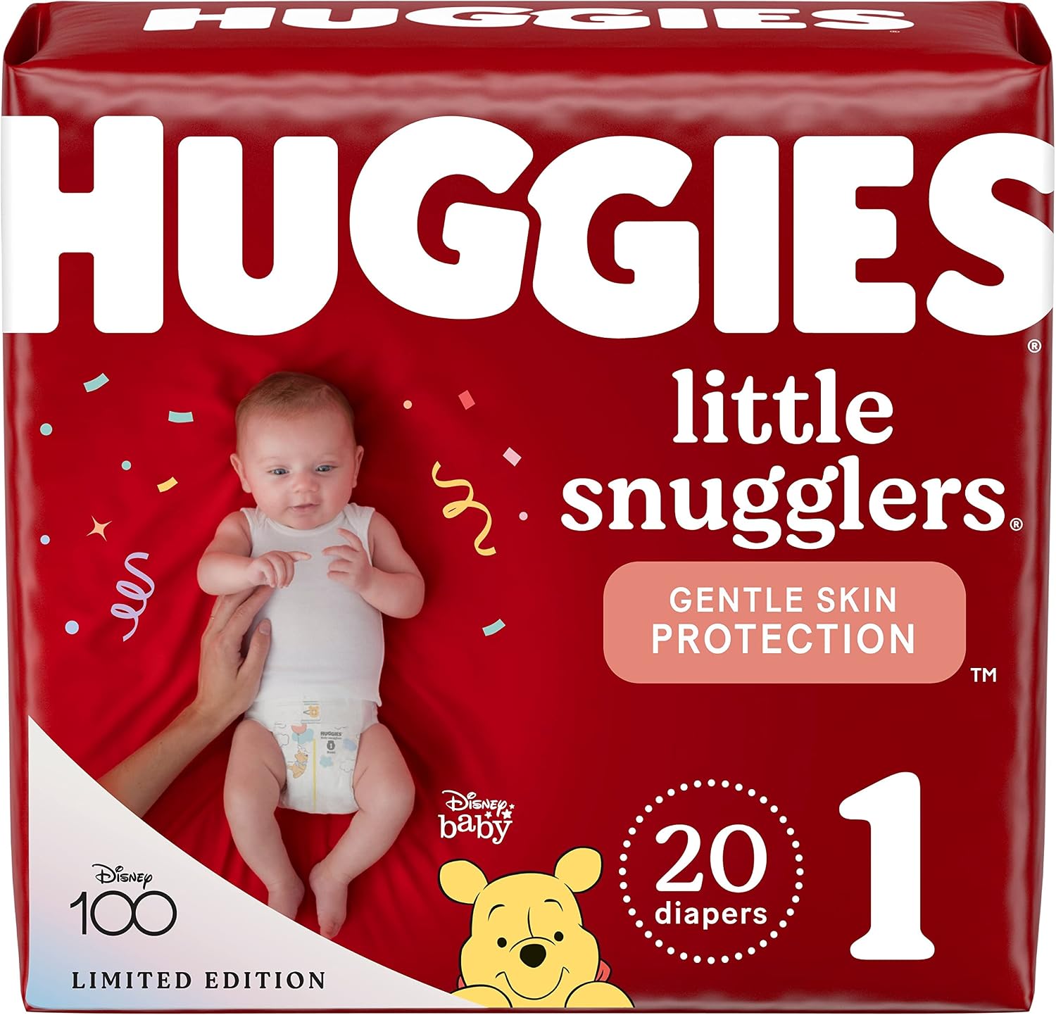 PAÑALES HUGGIES LITTLE SNUGGLERS TALLA P, 20 UNIDADES - 1