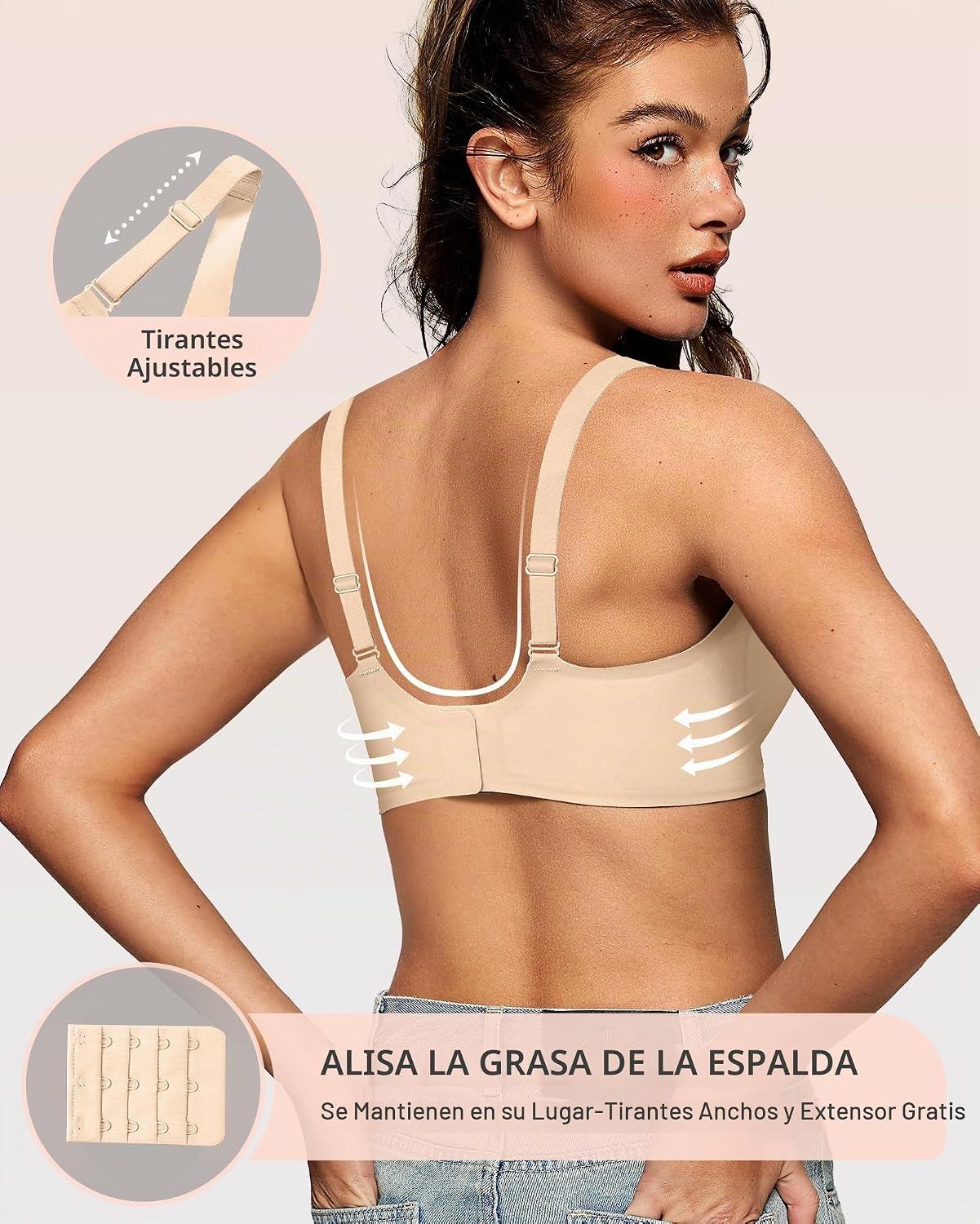 SOSTÉN OEAK JELLY WIRELESS CUELLO EN V BEIGE - 3