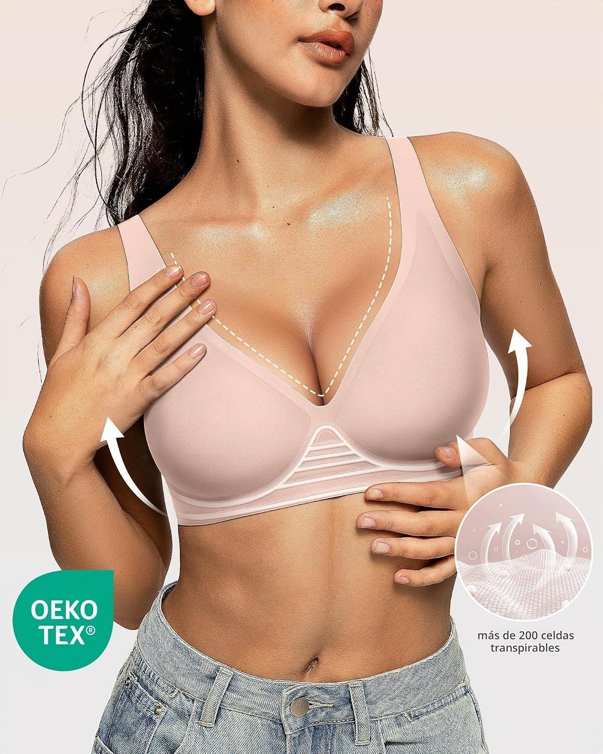 SOSTÉN OEAK JELLY WIRELESS DEEP V SIN VARILLAS - 2