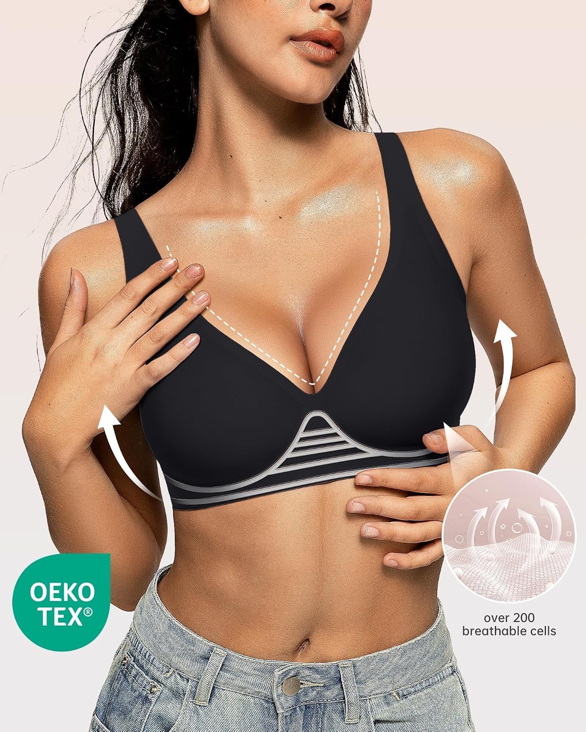 SOSTÉN OEAK JELLY SIN ARO ESCOTADO NEGRO - 2