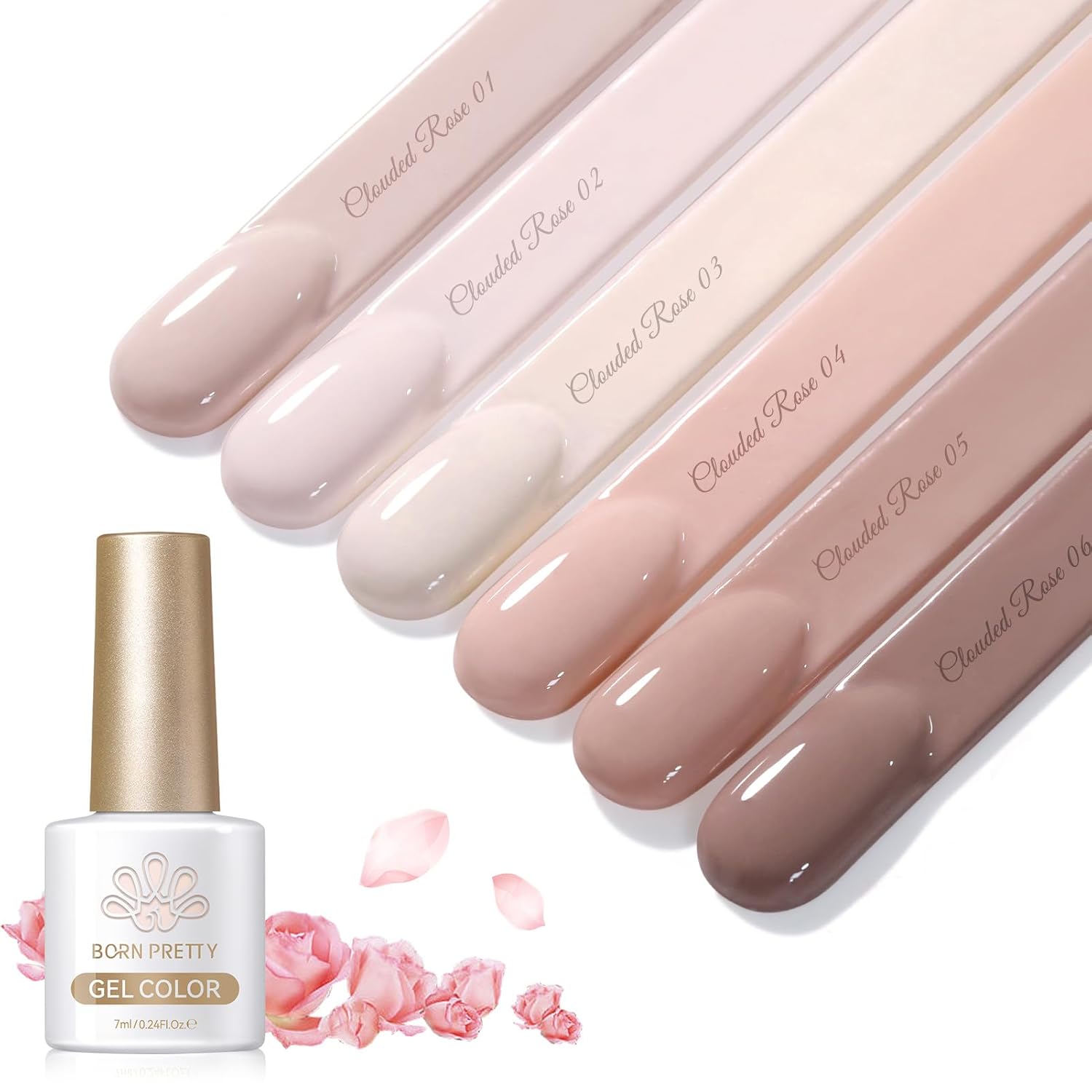 ESMALTE DE UÑAS GEL BORN PRETTY NUDE PINK TONOS NATURALES - 3