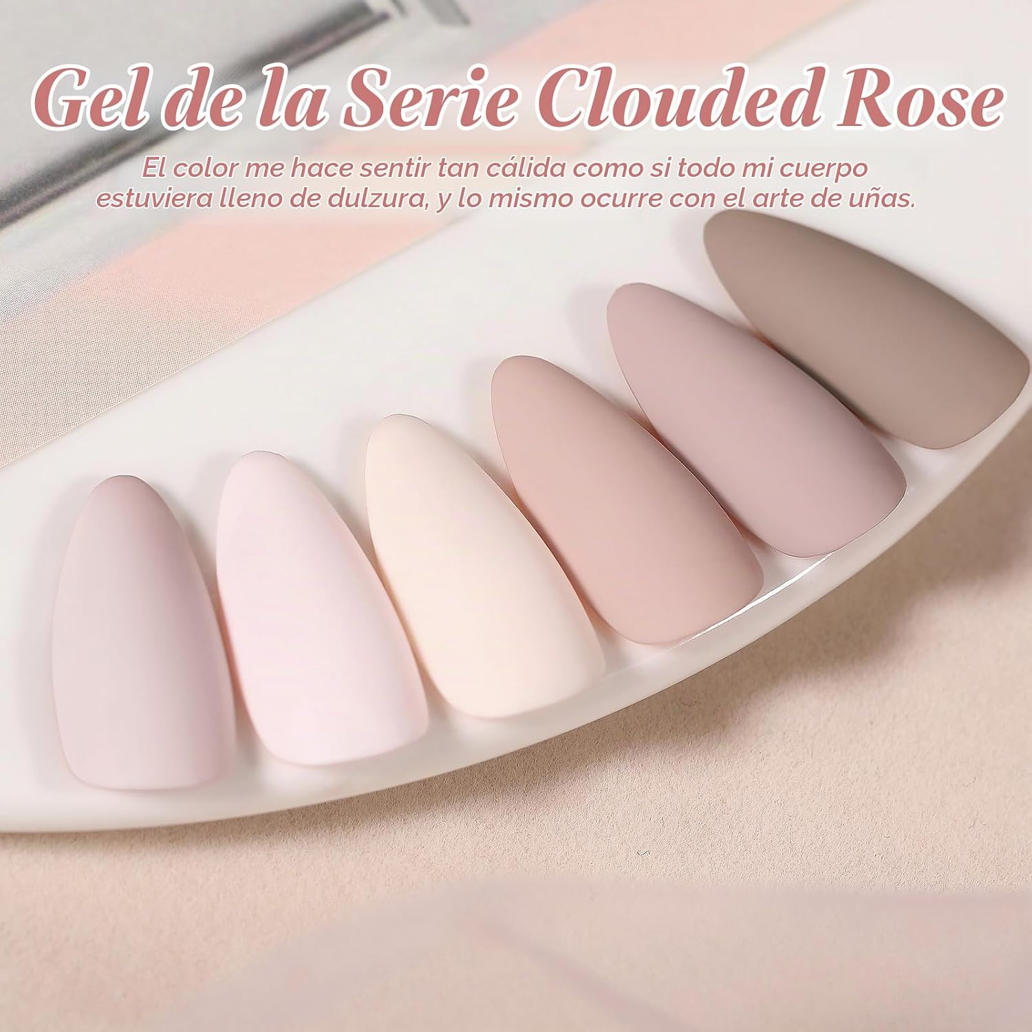 ESMALTE DE UÑAS GEL BORN PRETTY NUDE PINK TONOS NATURALES - 4