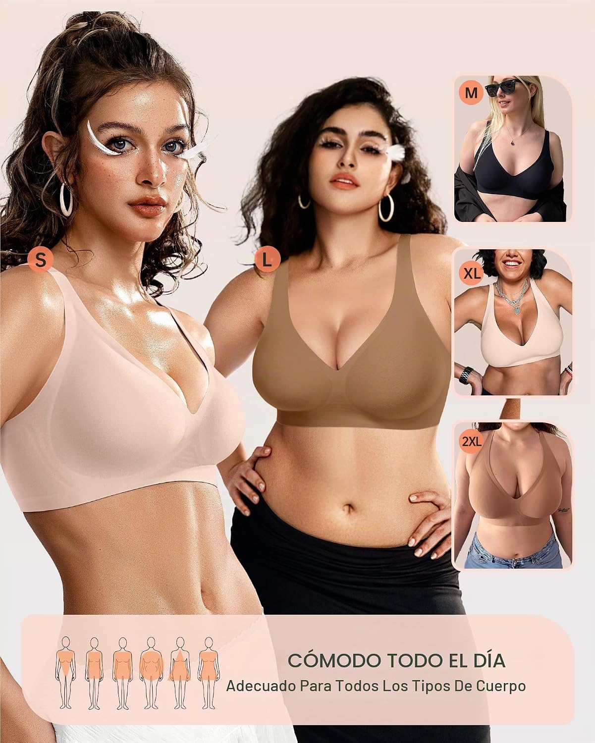 SOSTÉN OEAK JESSCIA SIN ARO ESCOTADO PUSH UP DESERT SAND - 5