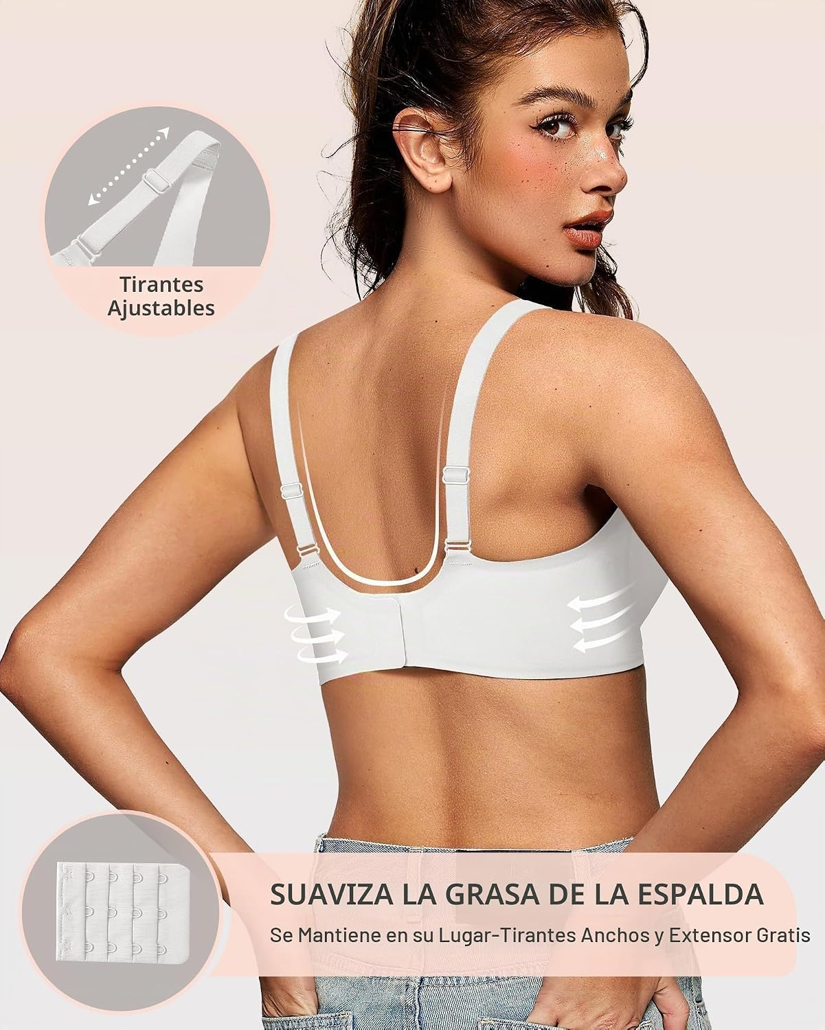 SOSTÉN OEAK JELLY WIRELESS ESCOTADO BLANCO MODELO JESSICA - 3