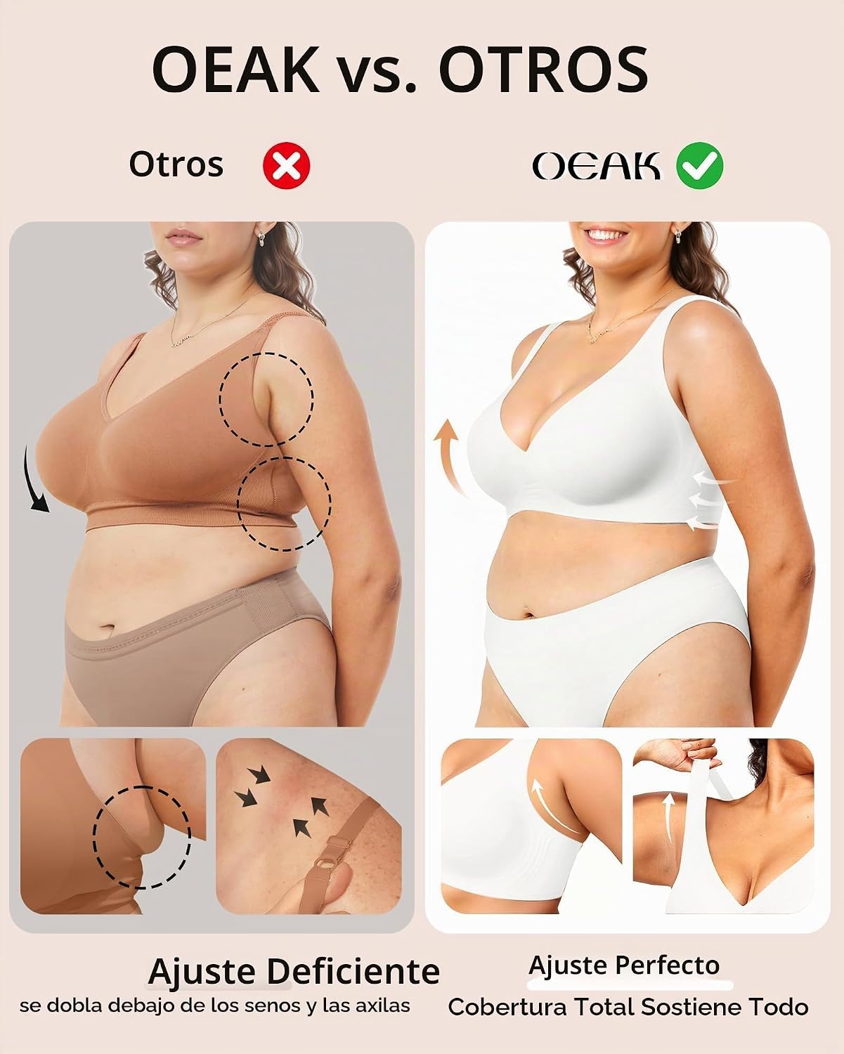 SOSTÉN OEAK JELLY WIRELESS ESCOTADO BLANCO MODELO JESSICA - 4