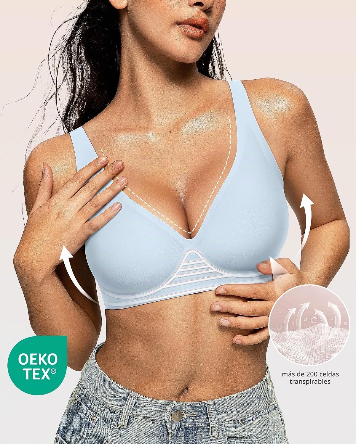 SOSTÉN OEAK JELLY WIRELESS ESCOTADO PROFUNDO AZUL CIELO - 2