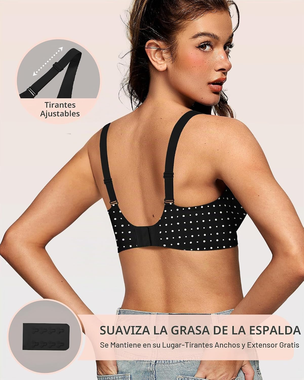 SOSTÉN OEAK JELLY SIN ARO ESCOTADO PUSH UP NEGRO - 3