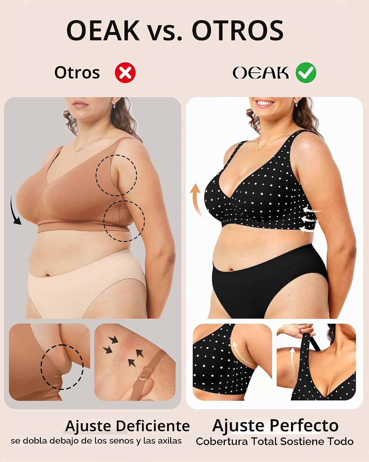 SOSTÉN OEAK JELLY SIN ARO ESCOTADO PUSH UP SIN COSTURAS NEGRO - 4