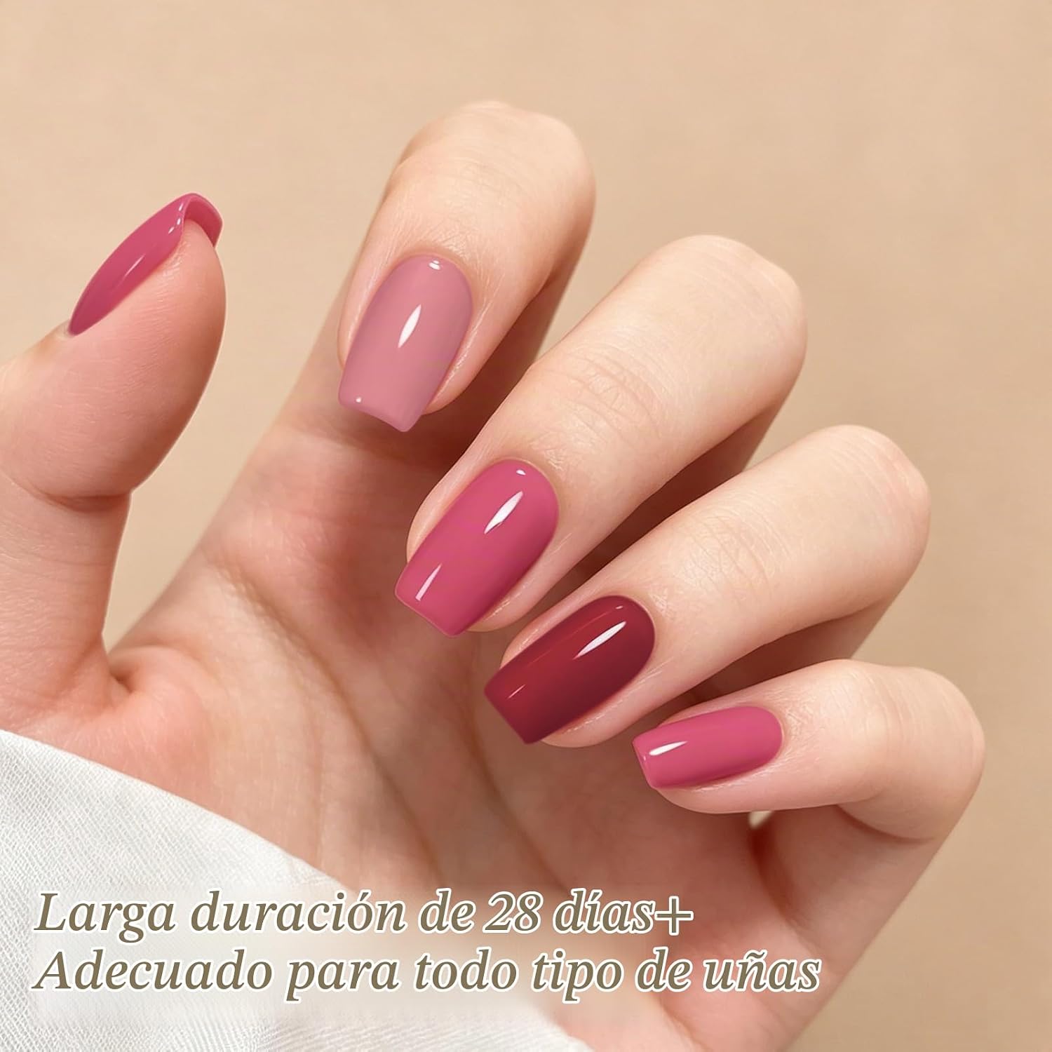 ESMALTE GEL BORN PRETTY SET 6 COLORES OTOÑO CHOCOLATE CARAMELO BURDEO - 5