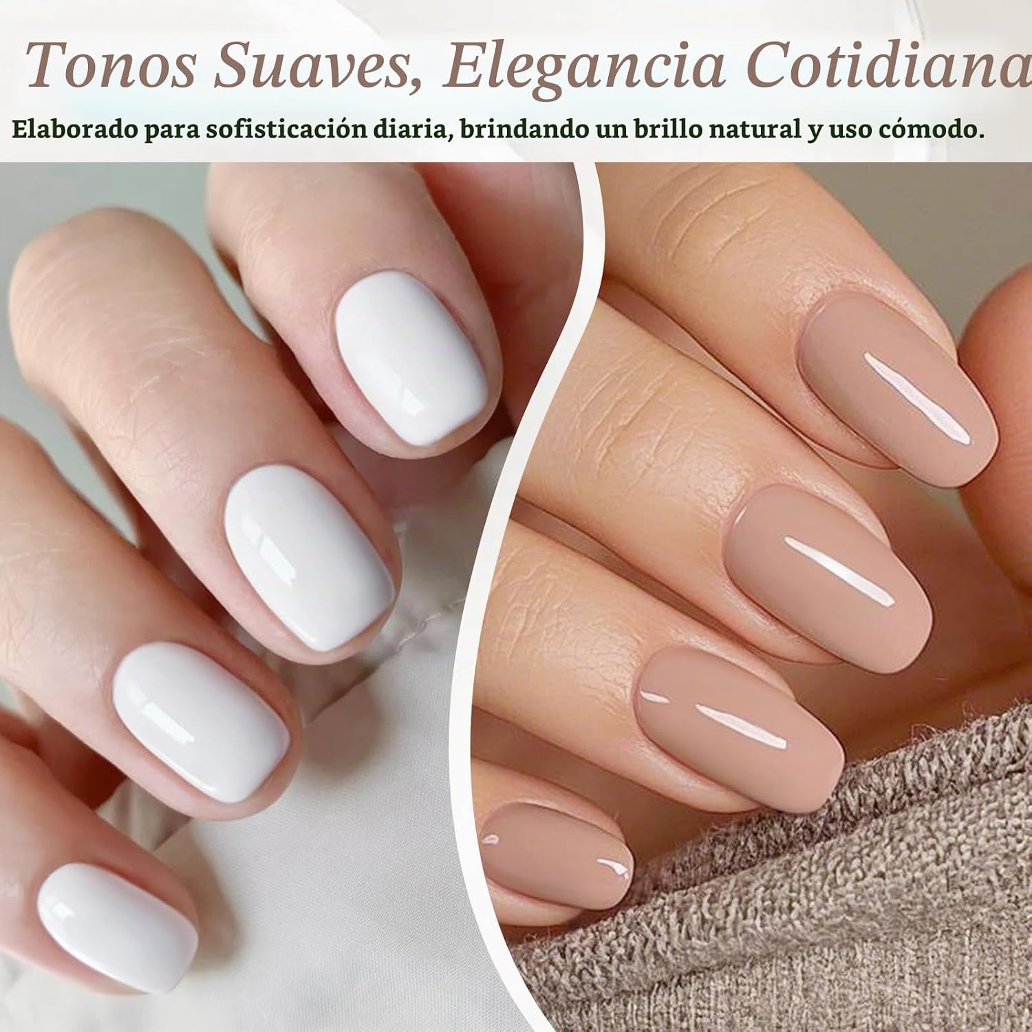 ESMALTE DE UÑAS GEL BORN PRETTY NUDE GRAY PINK SET 6 BOTELLAS 7ML - 5