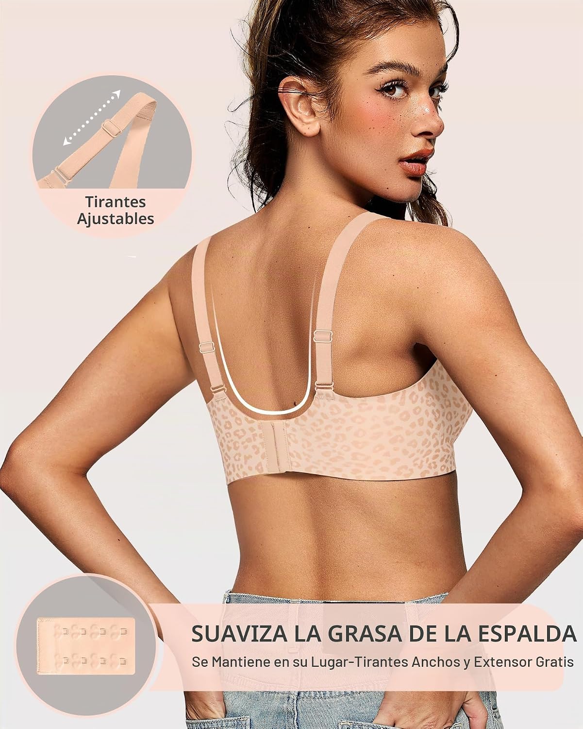SOSTÉN OEAK JELLY SIN ARO ESCOTADO PUSH-UP PIEL LEOPARDO - 3