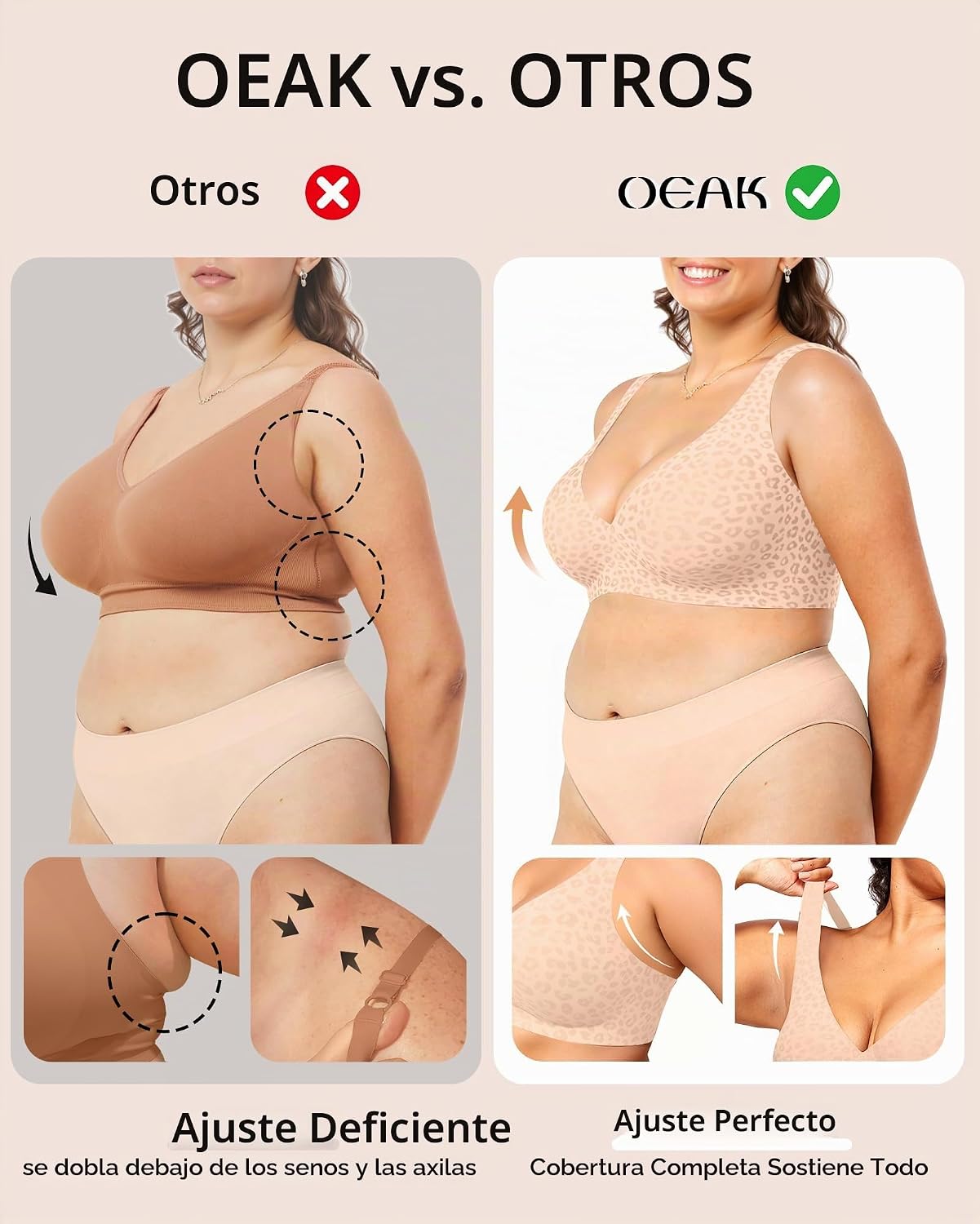 SOSTÉN OEAK JELLY SIN ARO ESCOTADO PUSH-UP PIEL LEOPARDO - 4