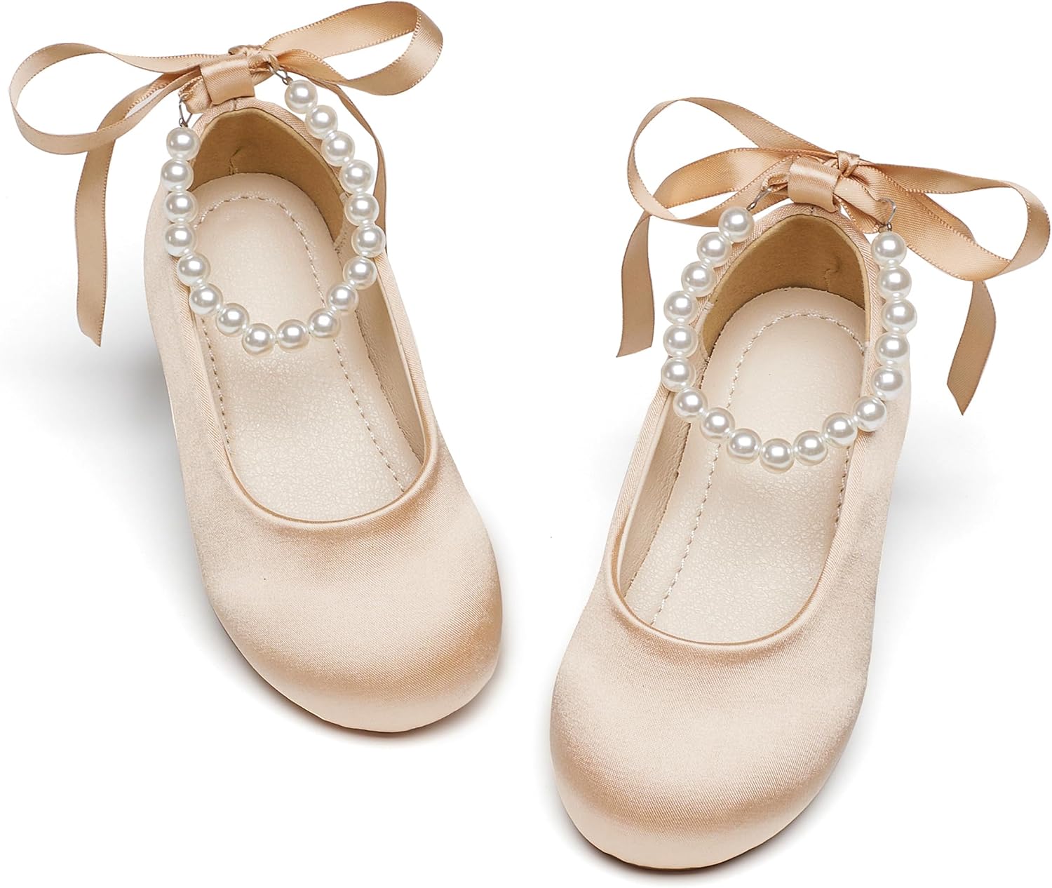 ZAPATOS DE VESTIR PHIRAMIN PARA NIÑA CON DISEÑO FLORAL Y CORREA DE PERLAS - 1