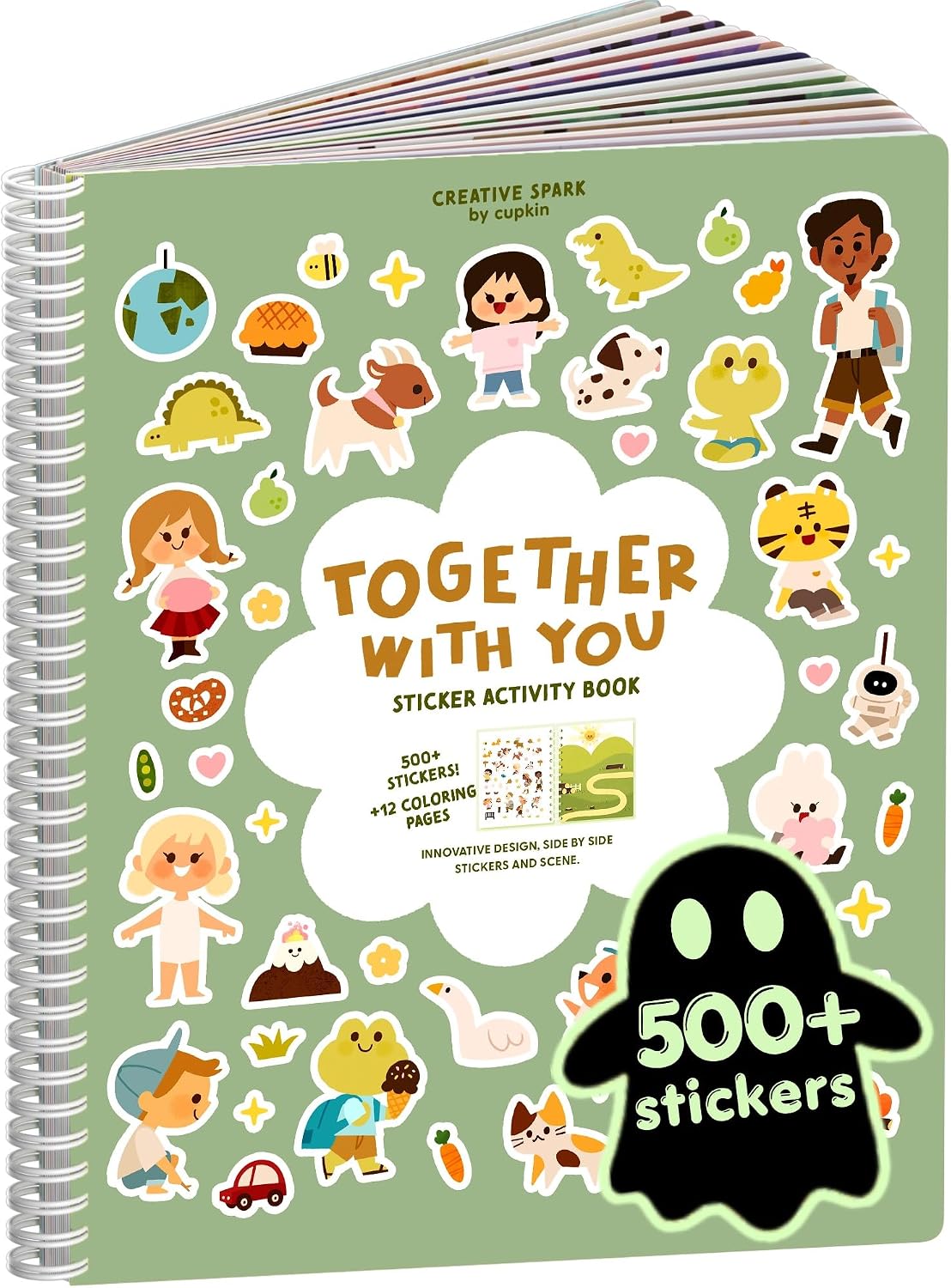 LIBRO DE ACTIVIDADES CUPKIN TOGETHER WITH YOU CON STICKERS Y COLOREAR 500+ STICKERS - 1