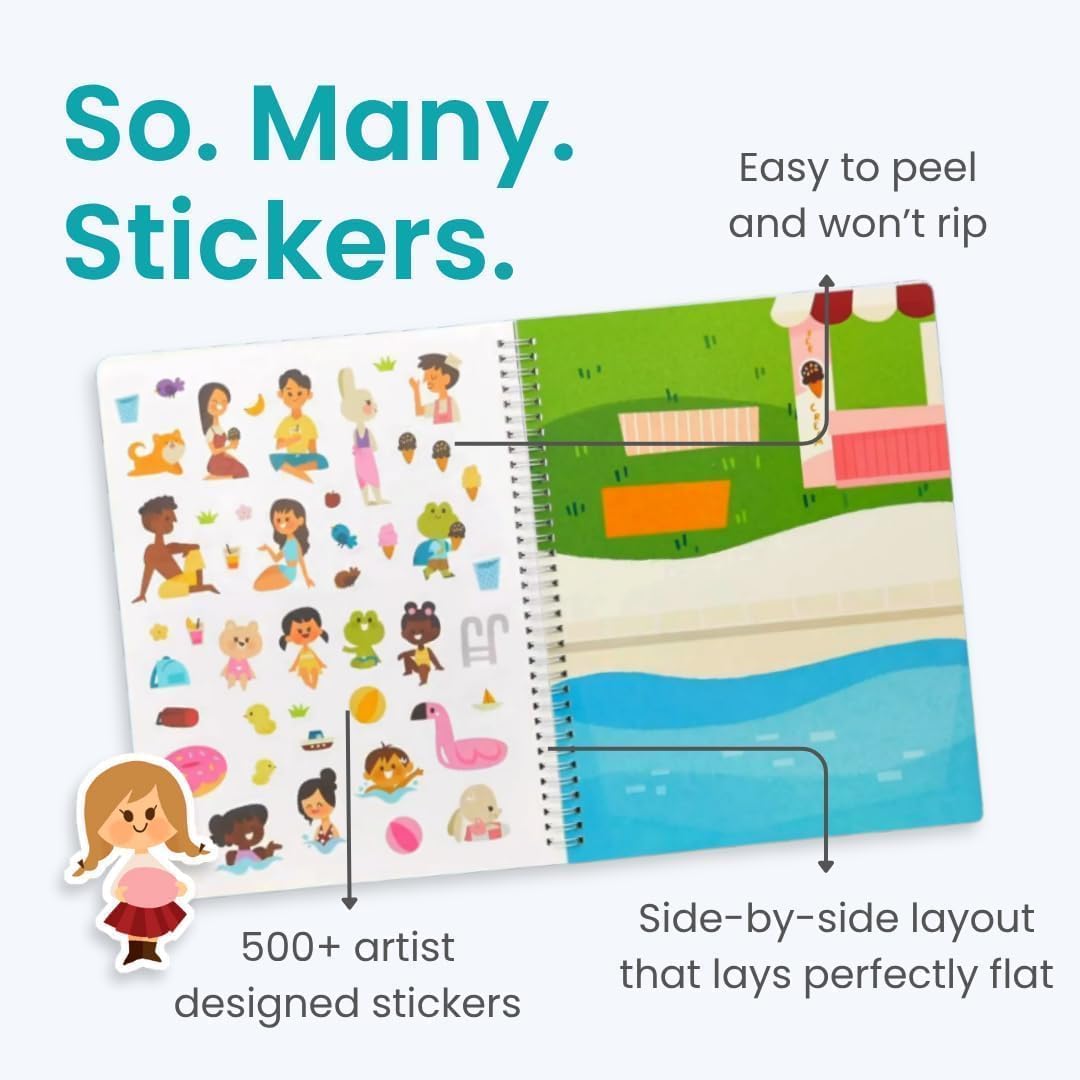 LIBRO DE ACTIVIDADES CUPKIN TOGETHER WITH YOU CON STICKERS Y COLOREAR 500+ STICKERS - 3