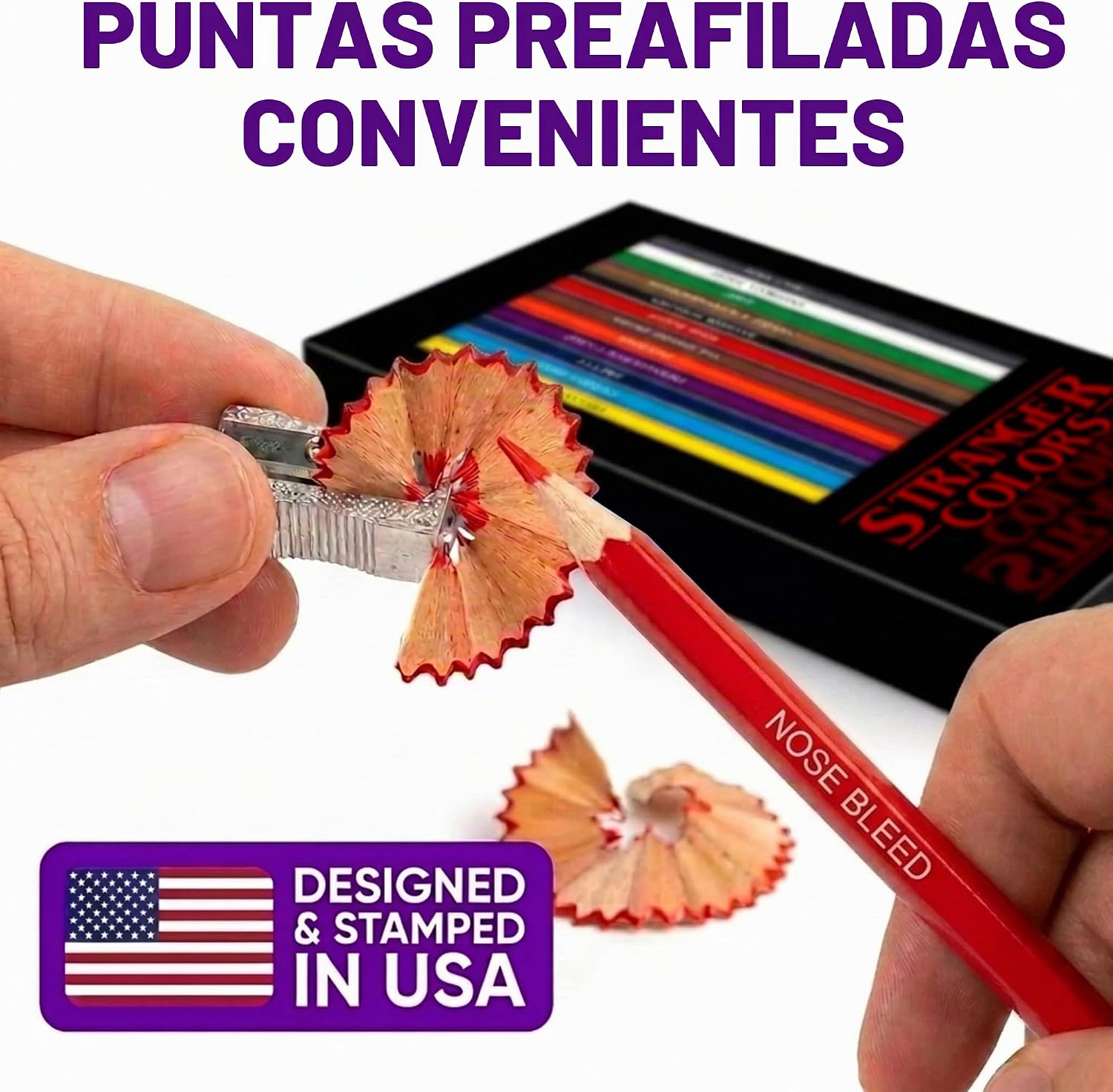 LÁPICES DE COLOR PUN LABS MYSTERY LIGHTS SET 12 PIEZAS CON ESTAMPADO FOIL - 4