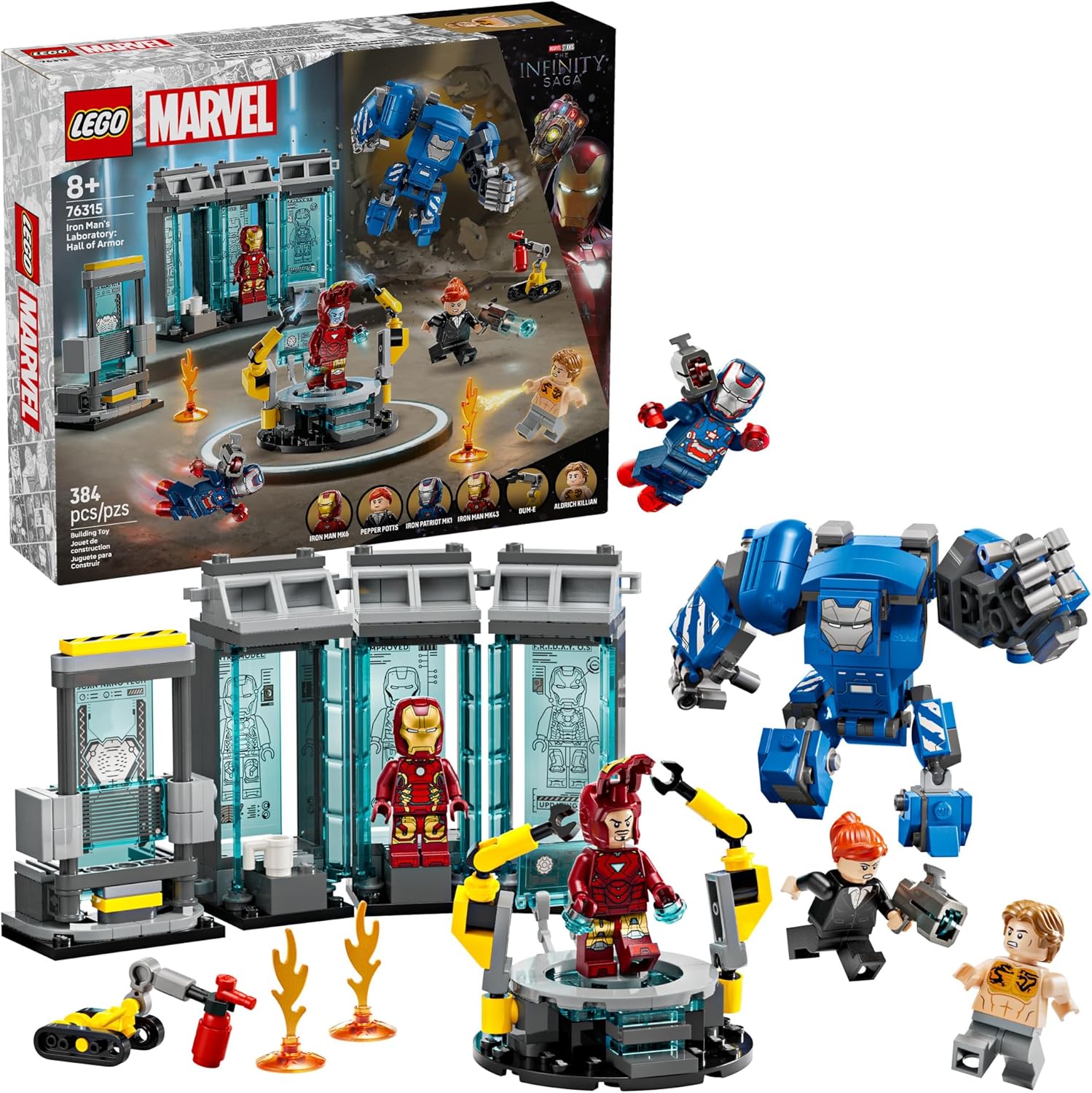 LEGO MARVEL LABORATORIO DE IRON MAN HALL OF ARMOR 76315 - 1