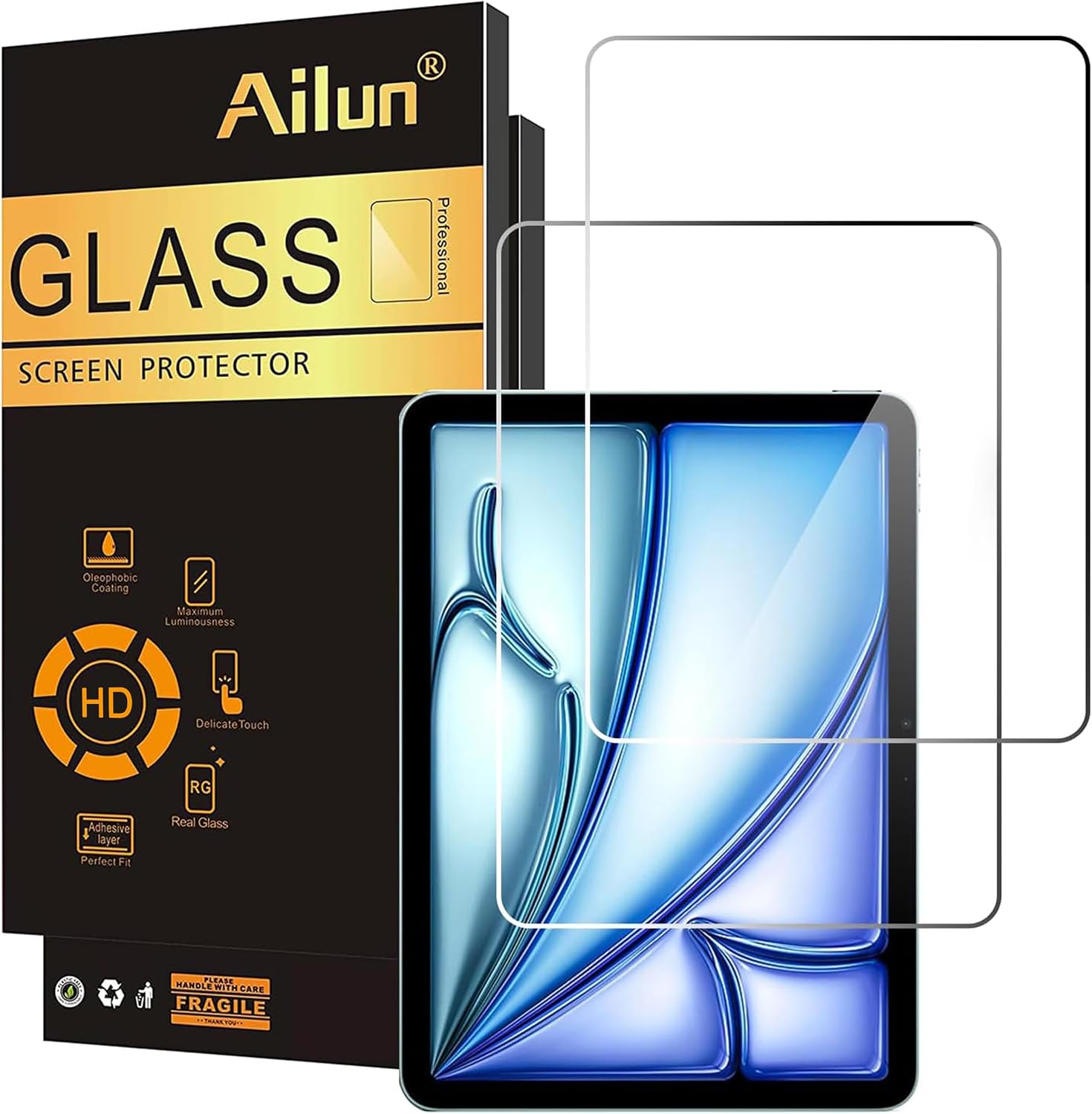 PROTECTOR DE PANTALLA AILUN PARA IPAD PRO 11 PULGADAS Y IPAD AIR 11 PULGADAS 2024-2026, PACK DE 2 - 1