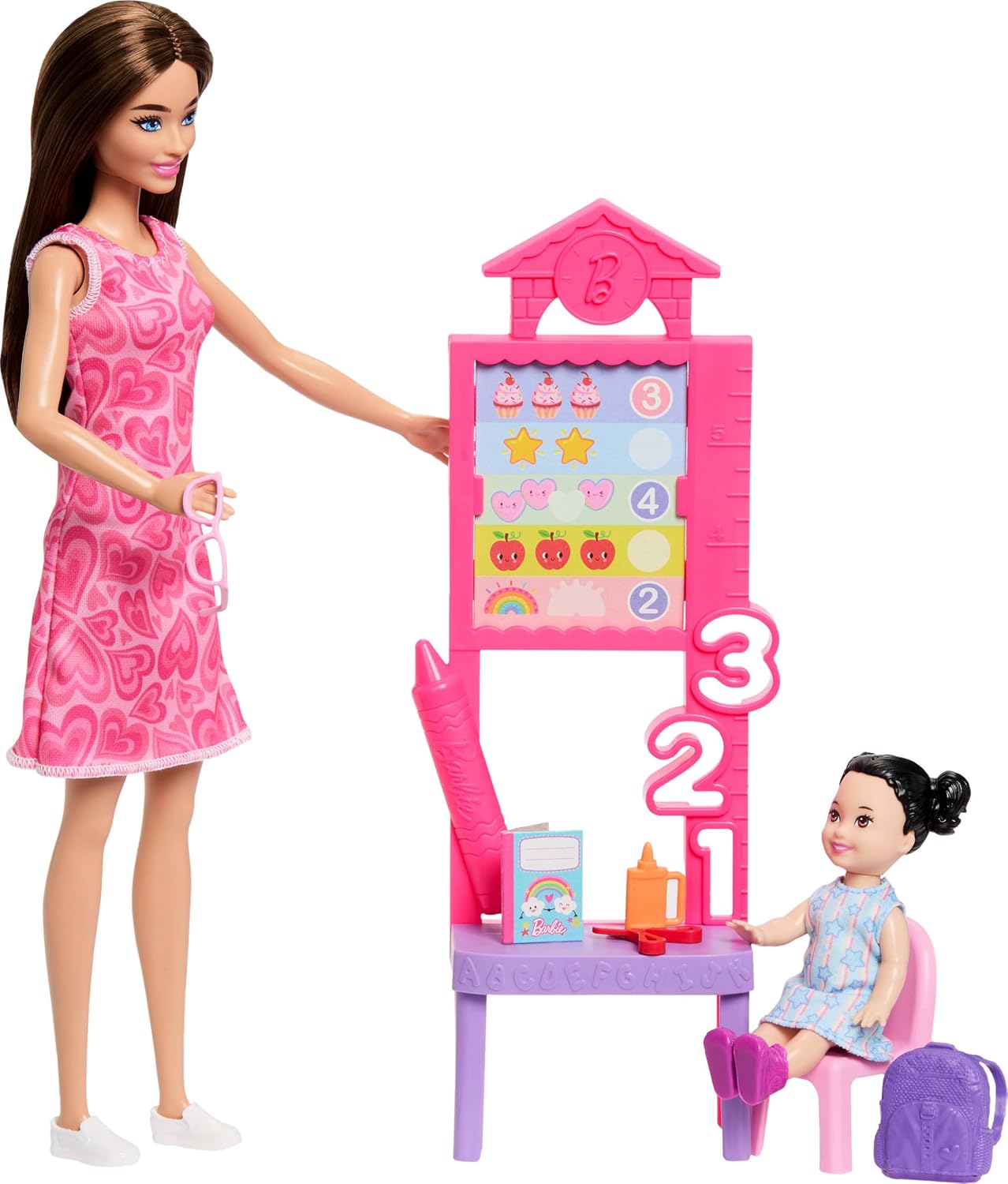 MUÑECA BARBIE CAREERS TEACHER CON SET DE AULA TEMÁTICO - 3