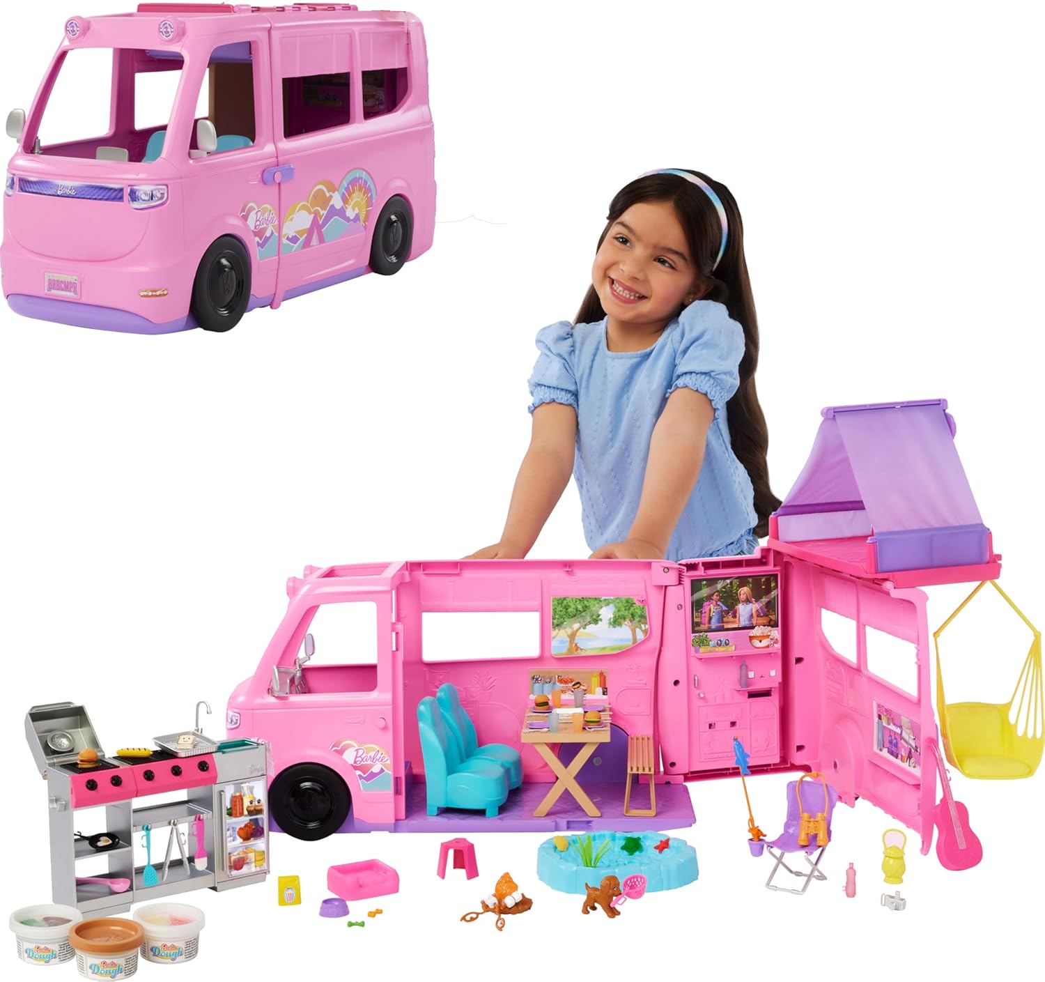 SET DE CAMPAMENTO BARBIE DREAM CAMPER CON ACCESORIOS - 1