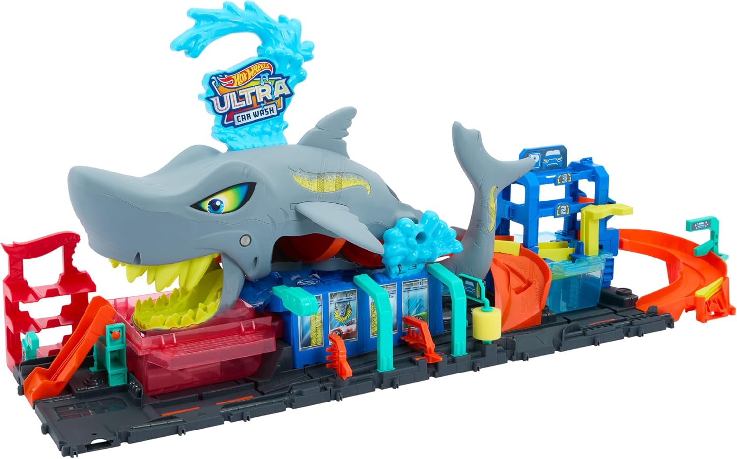 HOT WHEELS CITY ULTRA SHARK CAR WASH VEHÍCULO COLOR REVEAL - 4