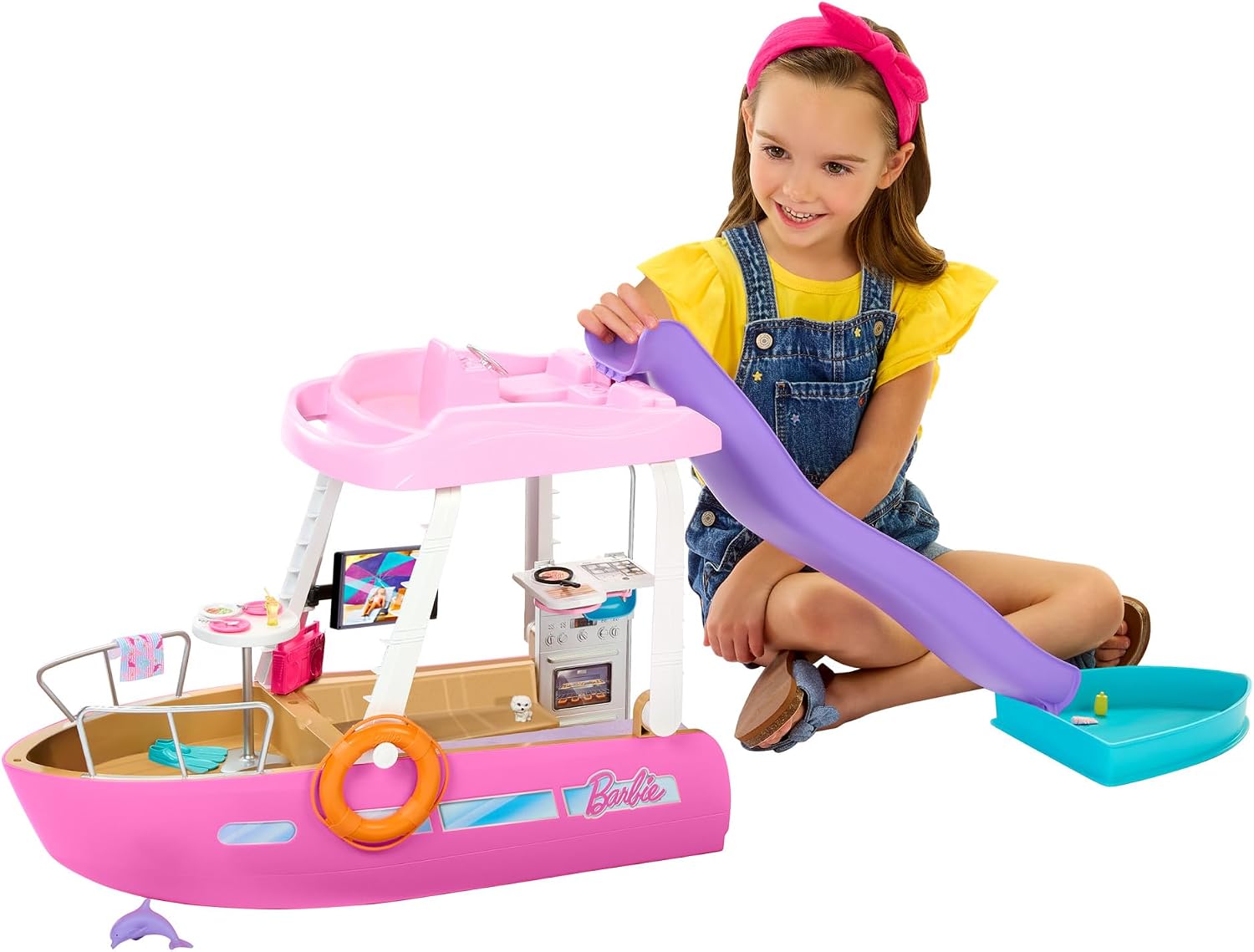SET BARBIE DREAM BOAT CON PISCINA Y TOBOGÁN - 1