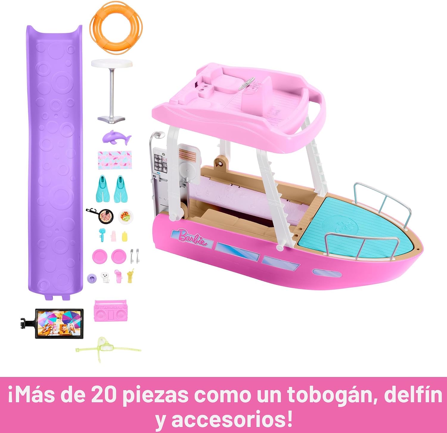 SET BARBIE DREAM BOAT CON PISCINA Y TOBOGÁN - 5