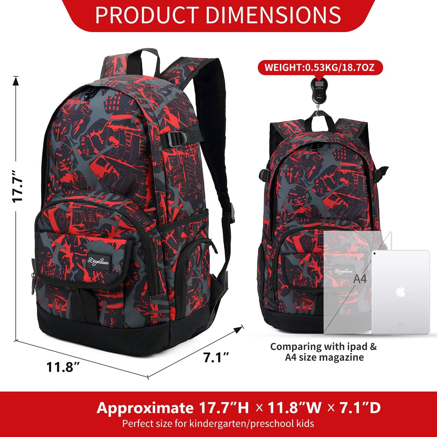 MOCHILA RICKYH STYLE ESCOLAR VIAJE HOMBRE MUJER LIGERA UNIVERSITARIA - 2