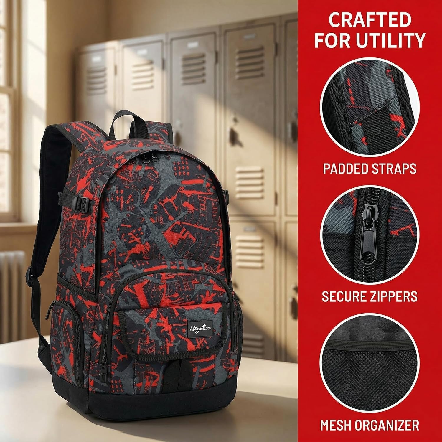 MOCHILA RICKYH STYLE ESCOLAR VIAJE HOMBRE MUJER LIGERA UNIVERSITARIA - 4
